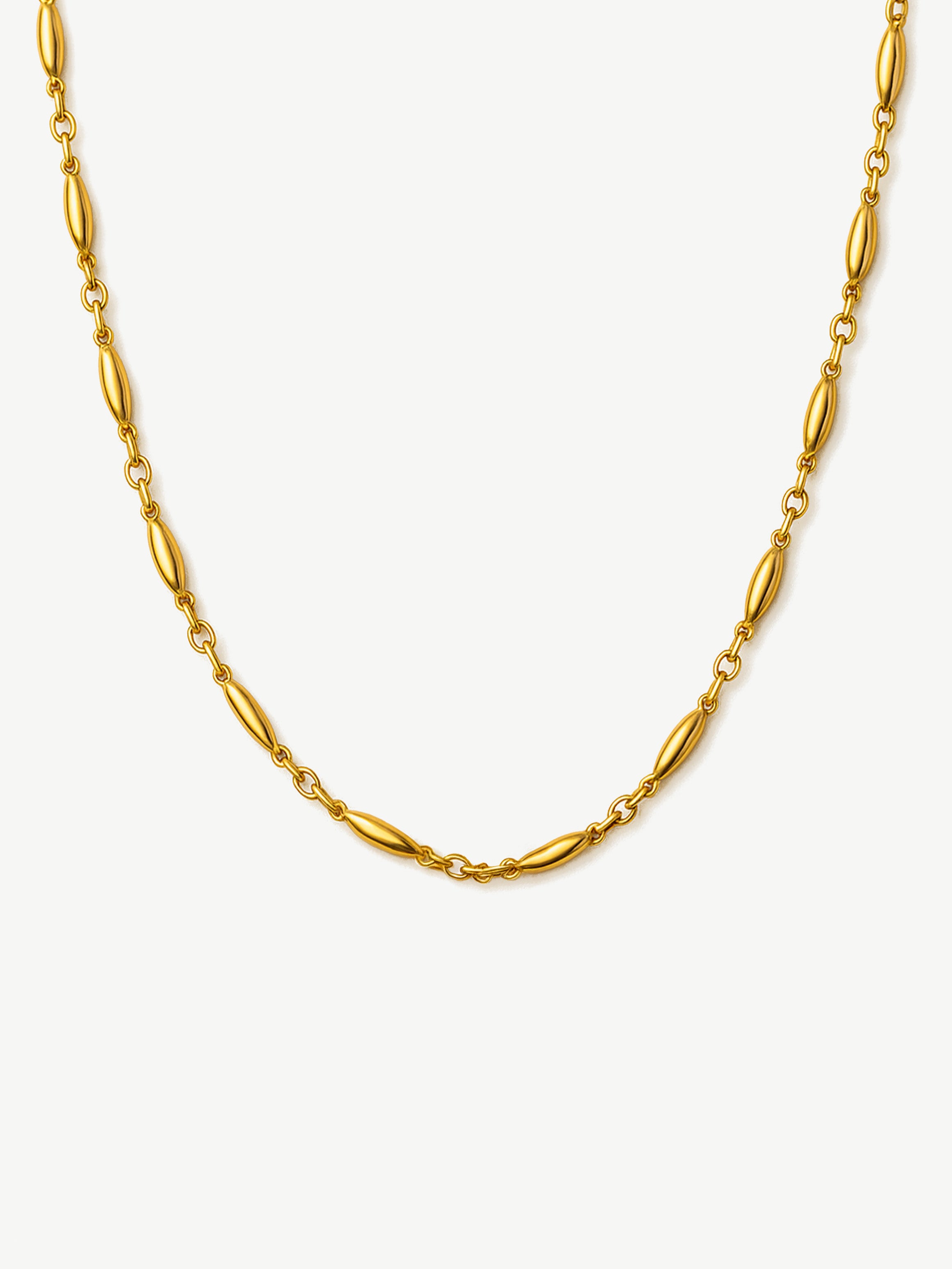 Fine Bean Chain Necklace