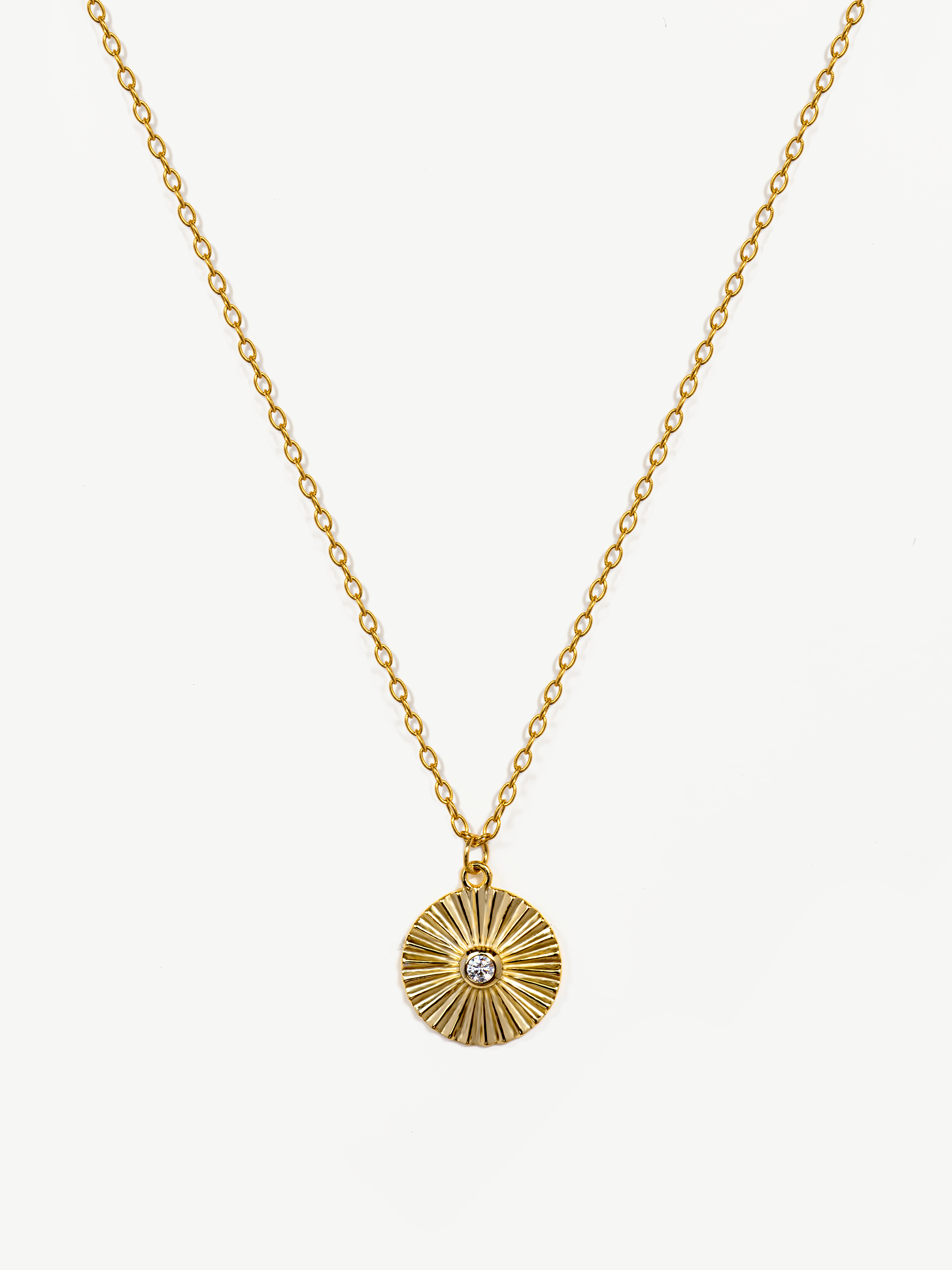 Textured Coin Necklace