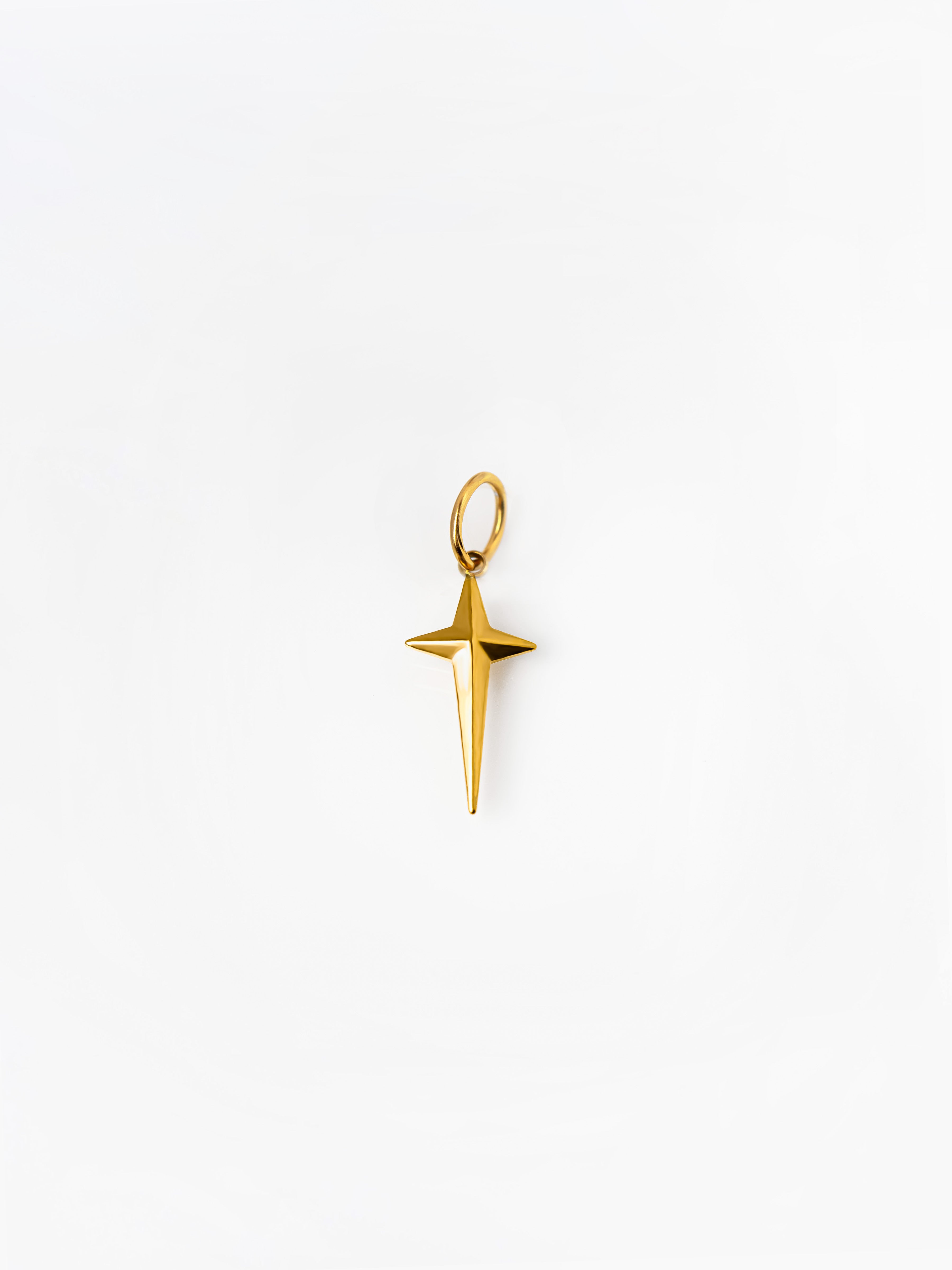 Gold Long Skinny Cross Pendant / Charm