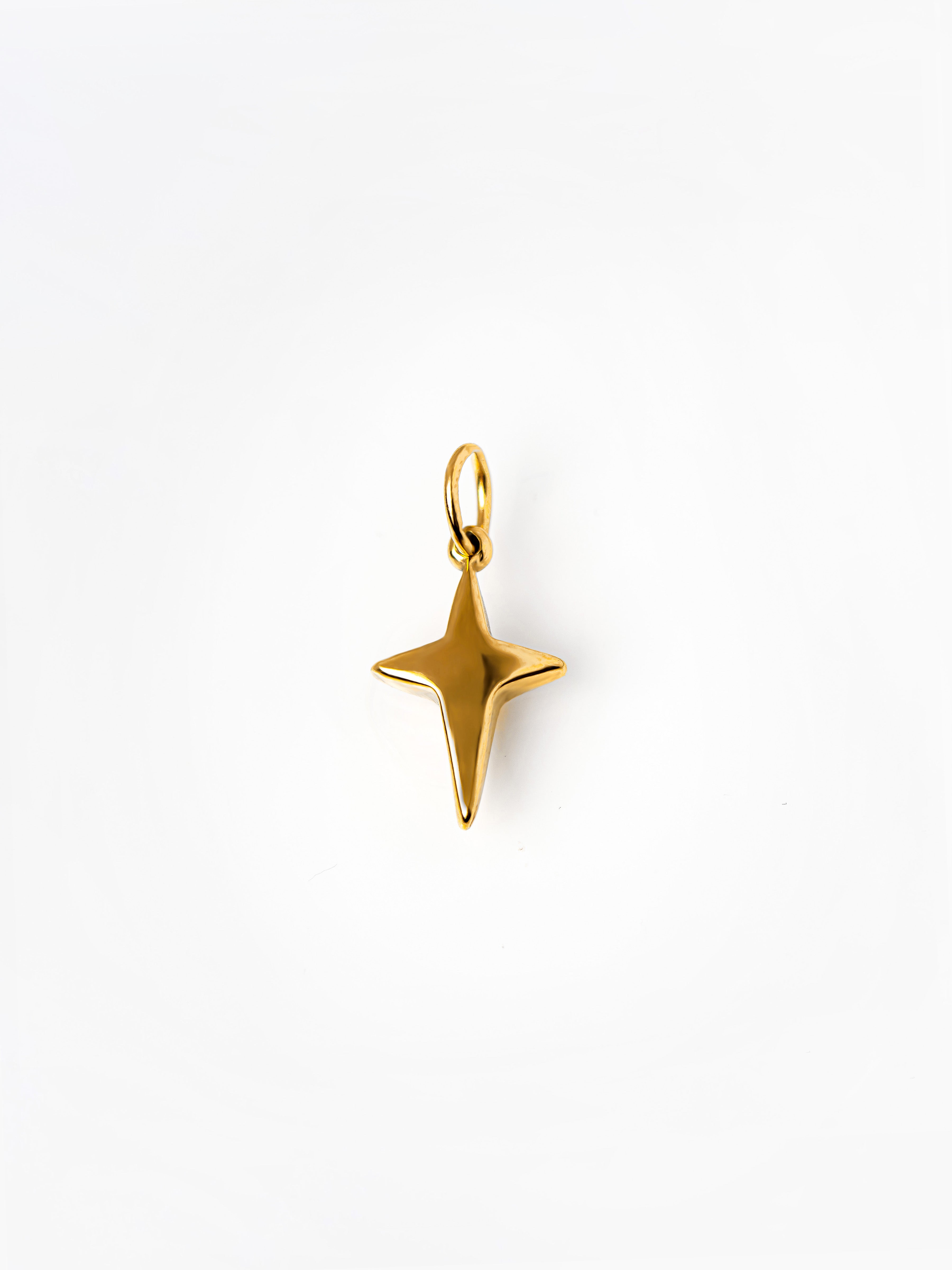 Gold Chunky Star Pendant / Charm