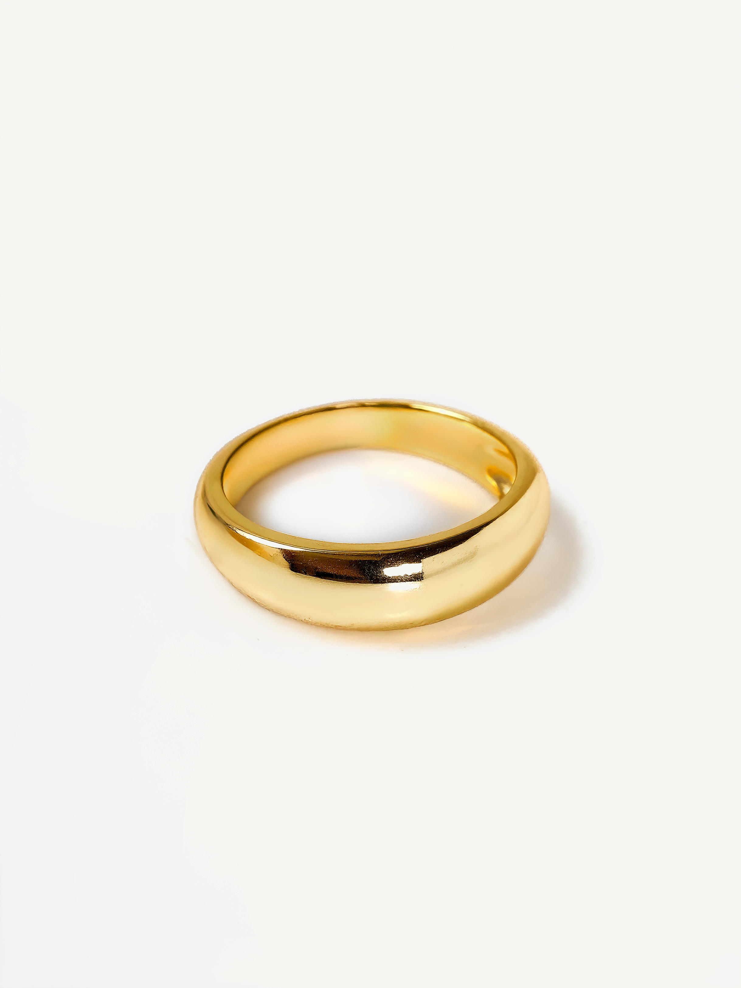 Gold Smooth Dome Ring