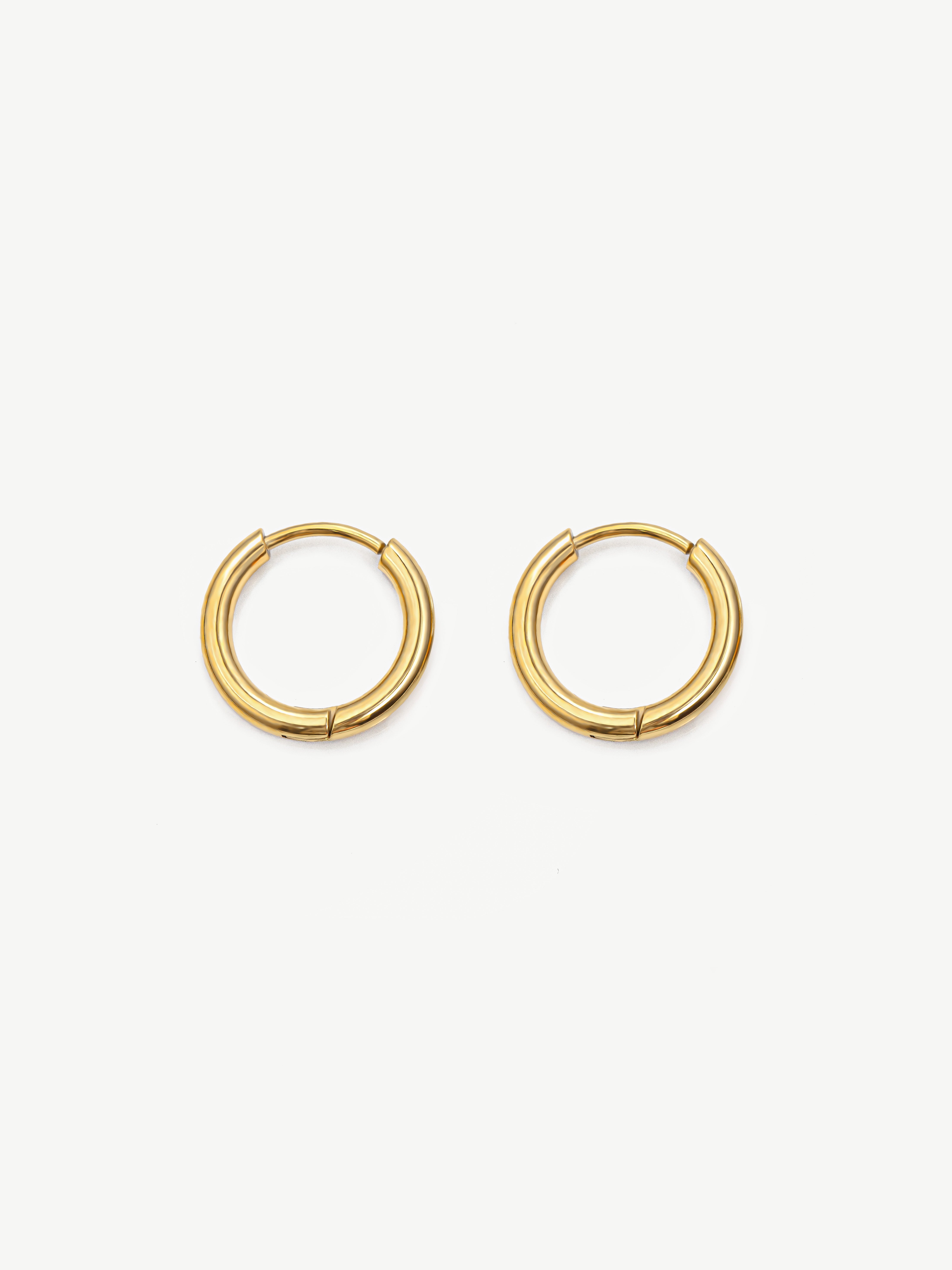 Solid Hoop Earrings For Charms - 14mm