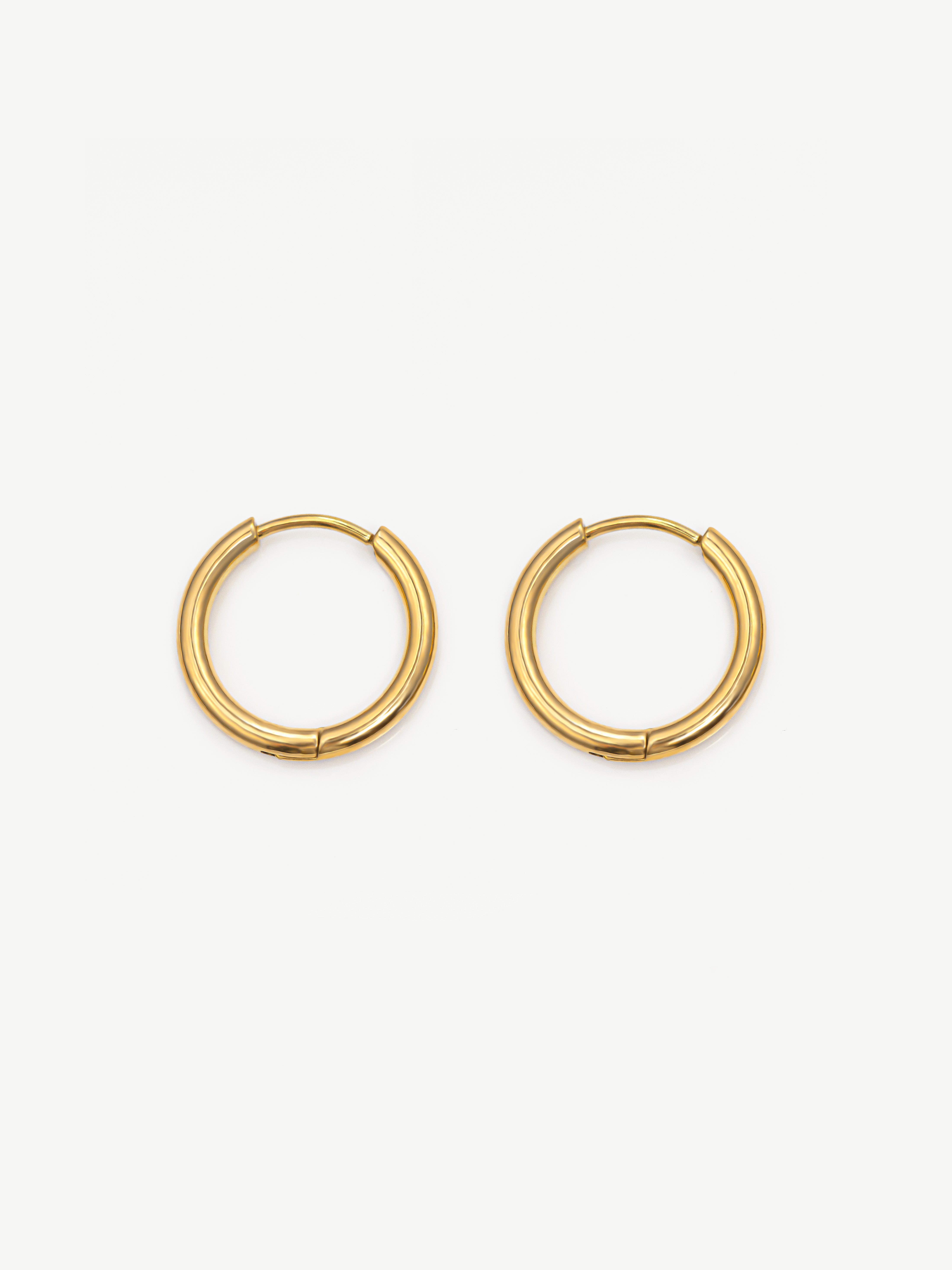 Solid Hoop Earrings For Charms - 16mm