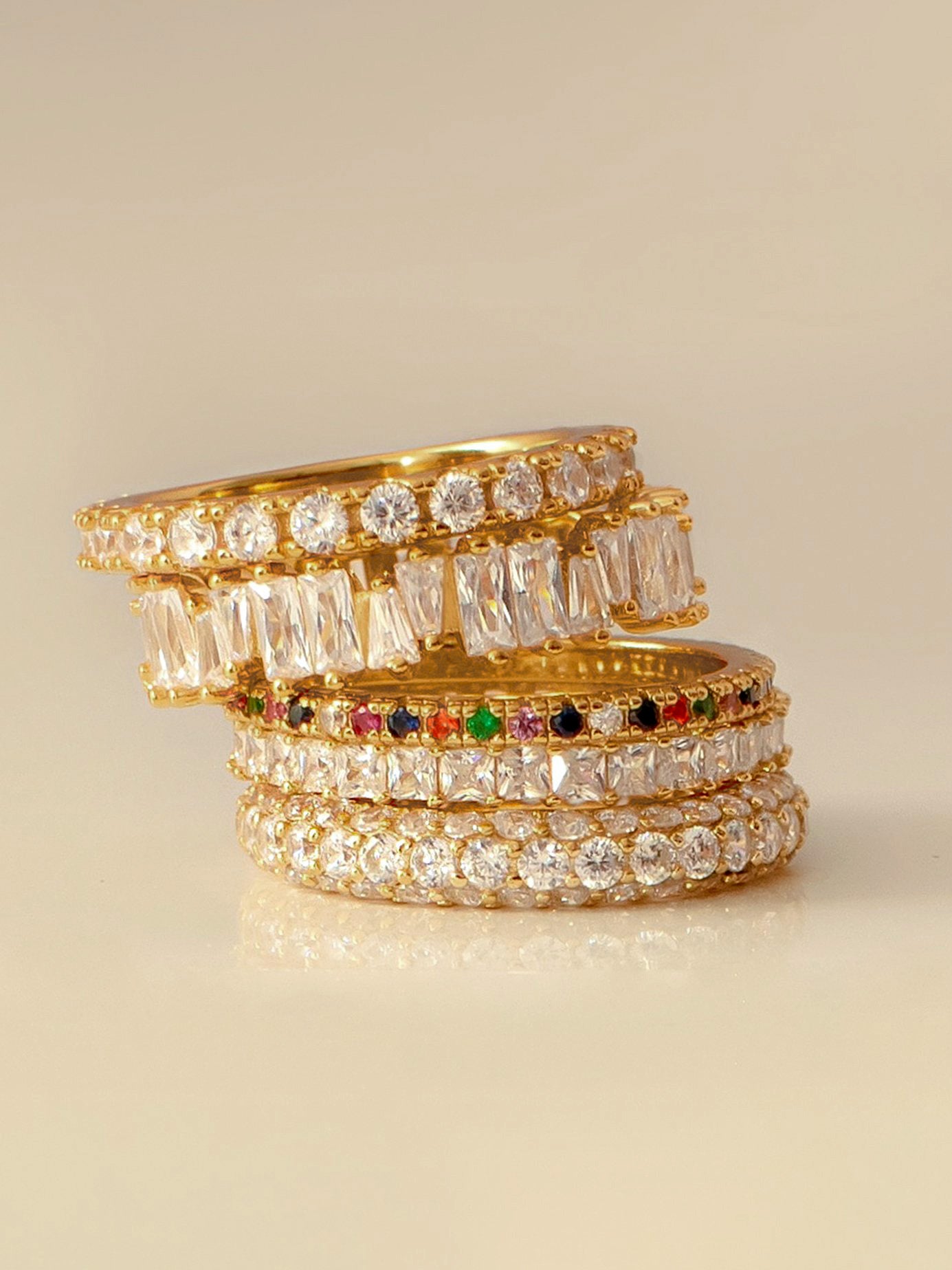 Stacking Ring With Baguette Stones