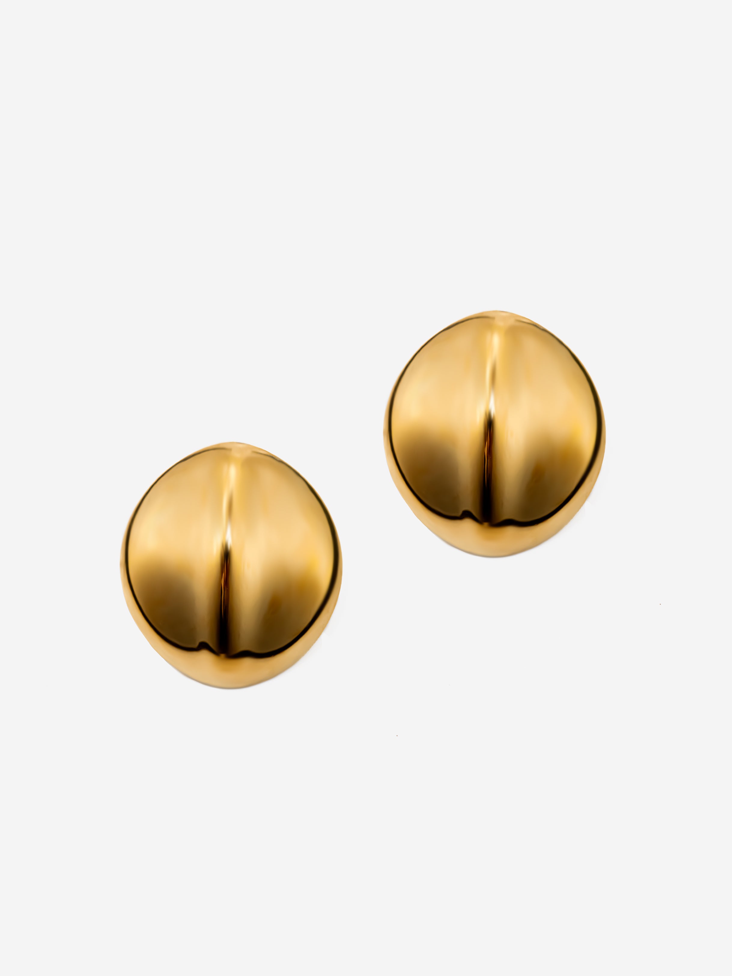 Solid Oval Stud Earrings