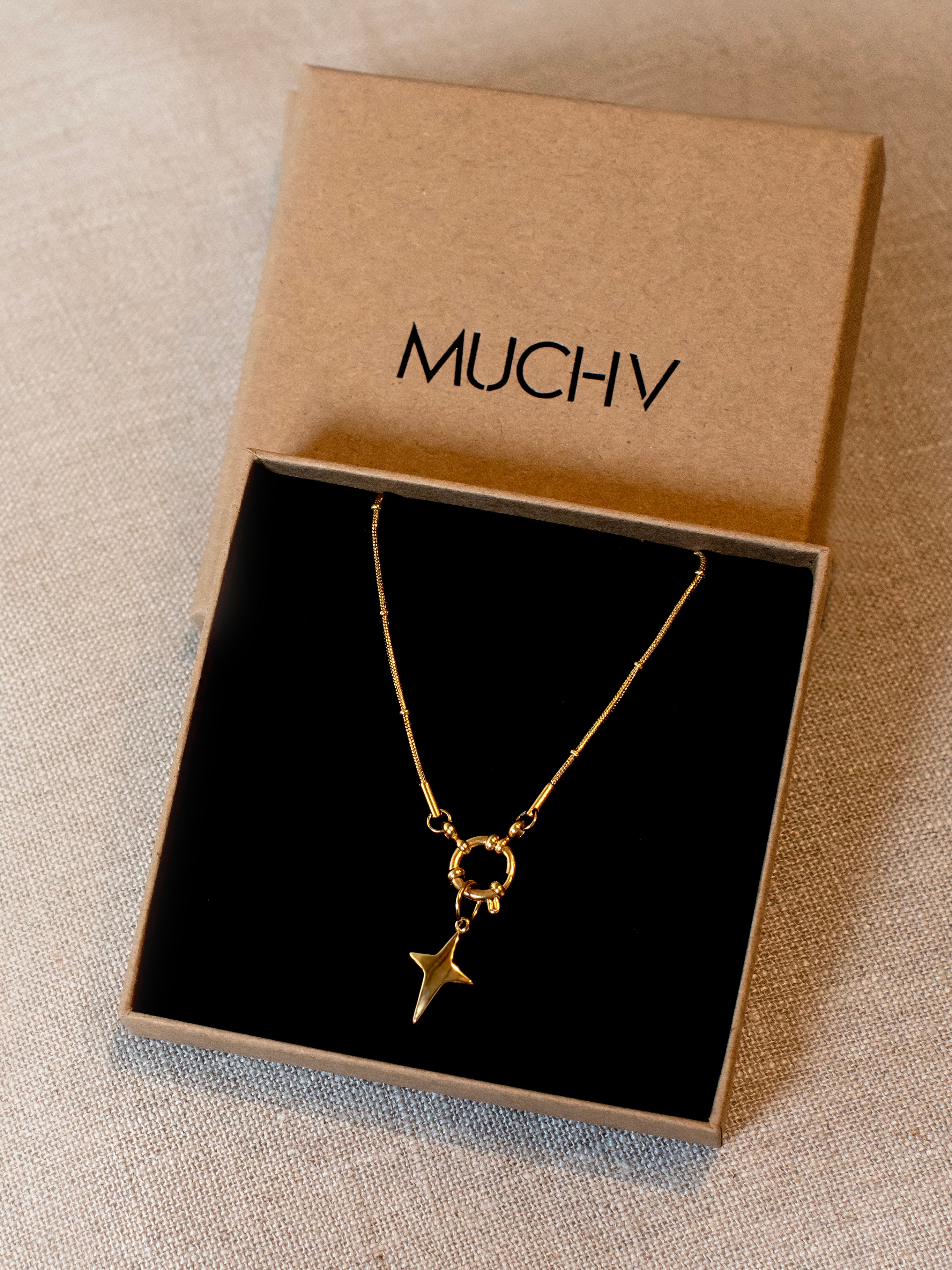 Gold Satellite Chain Necklace For Charms