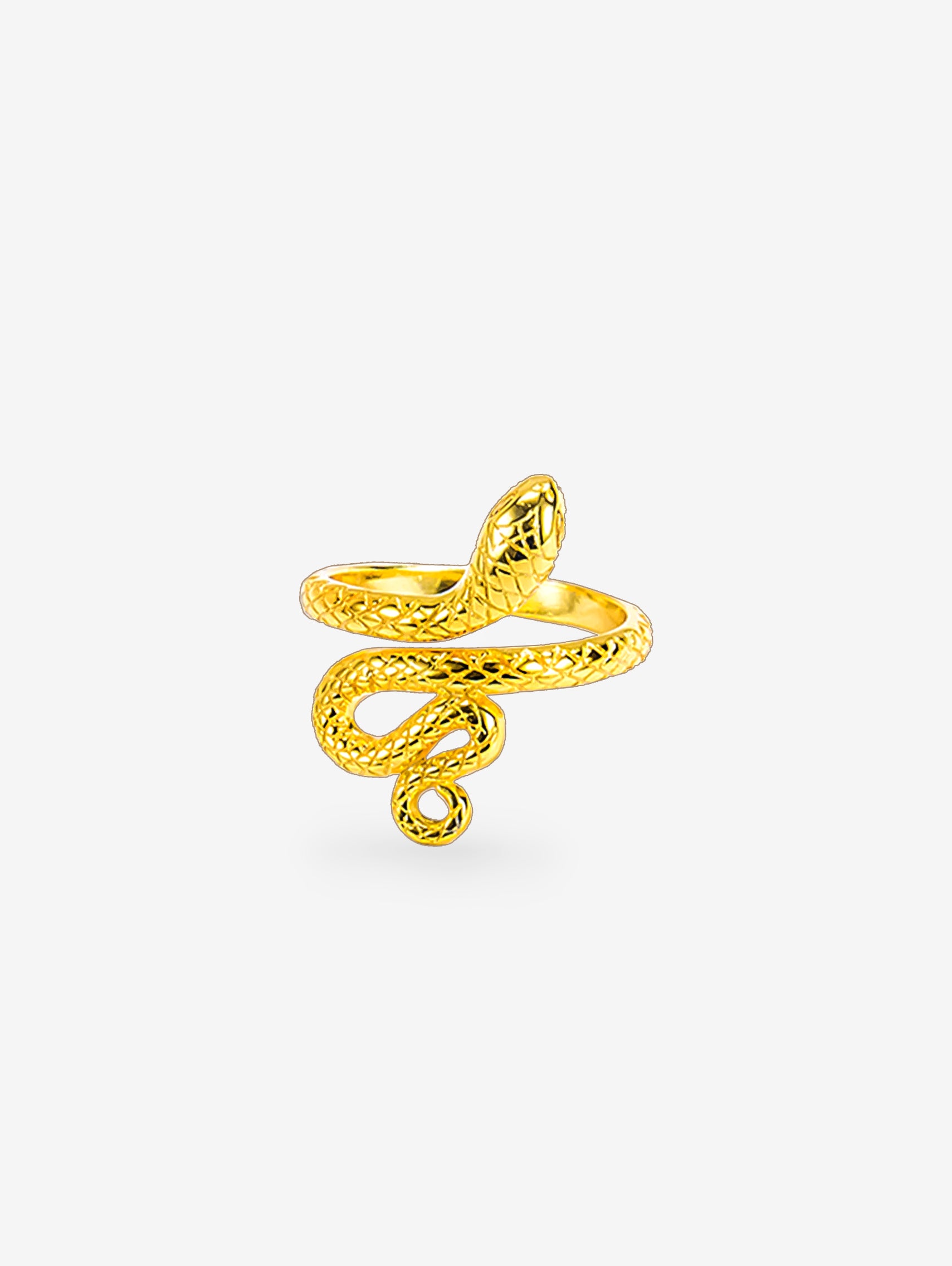 Gold Snake Ring - Adjustable