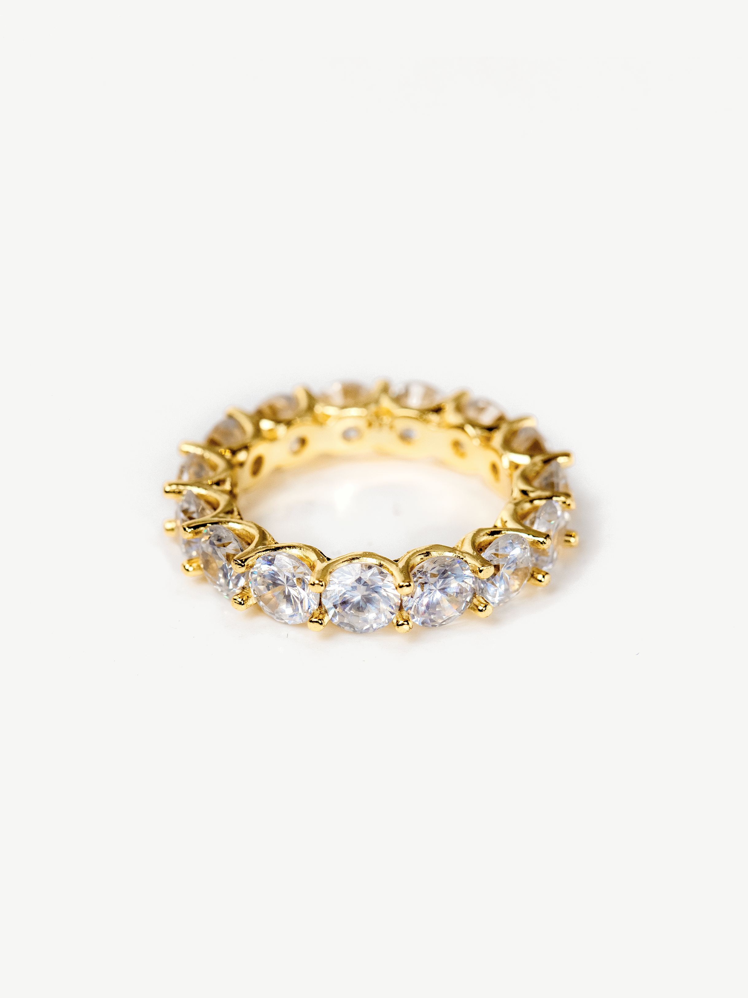 Thick Stacking Ring With Large Round Stones