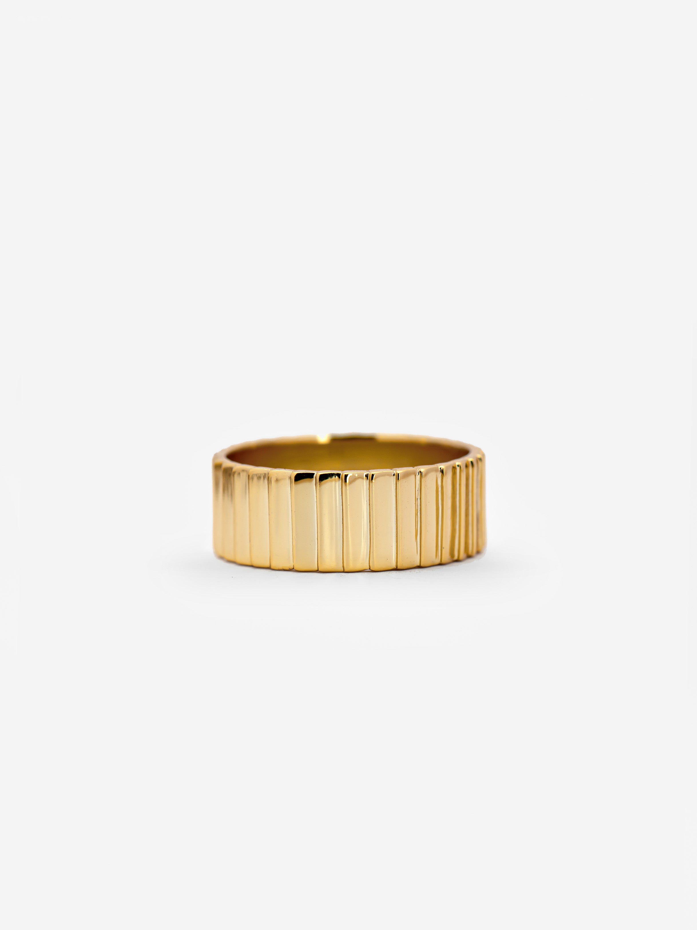 Thick Textured Croissant Ring