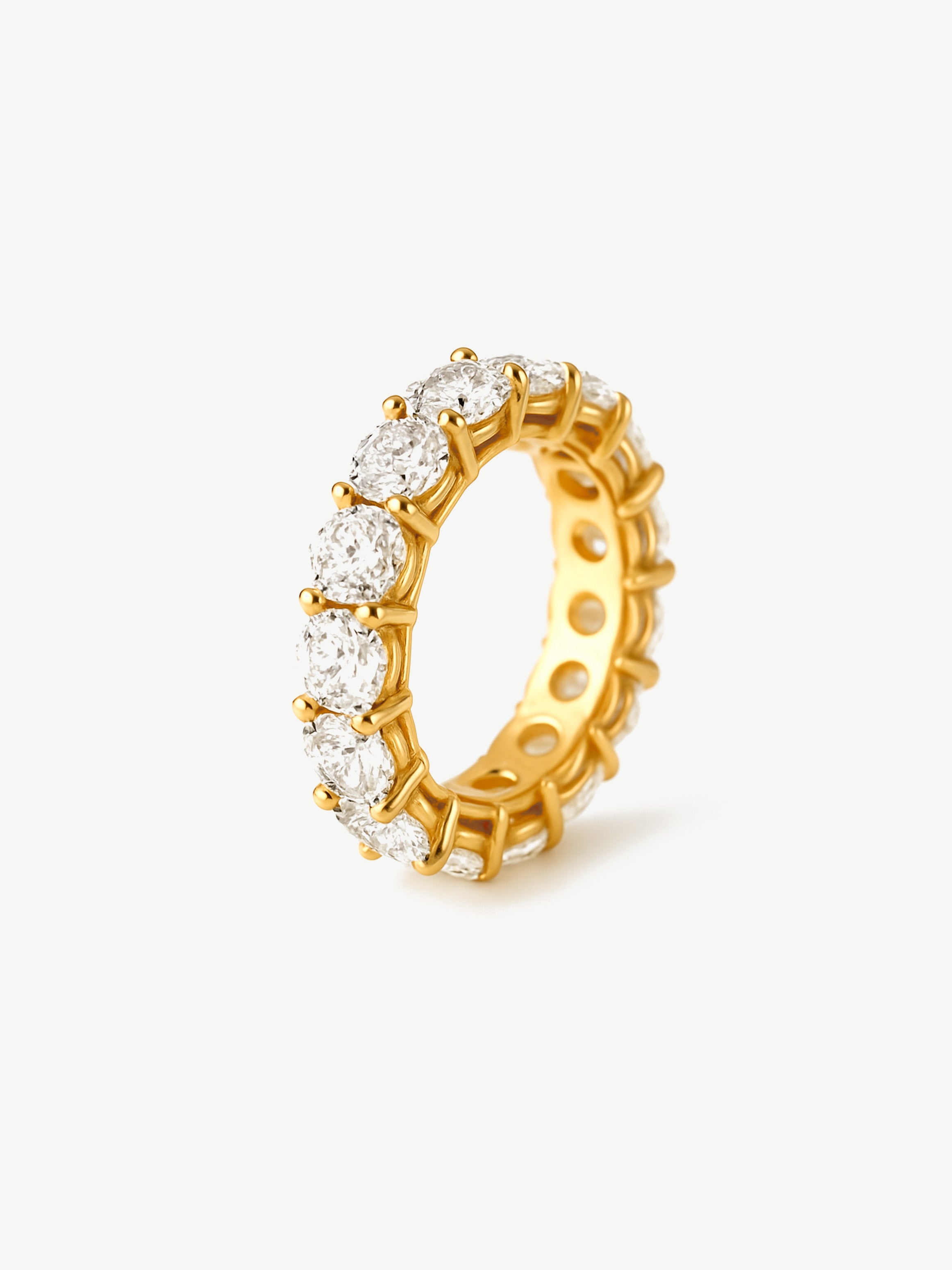 Thick Stacking Ring With Large Round Stones