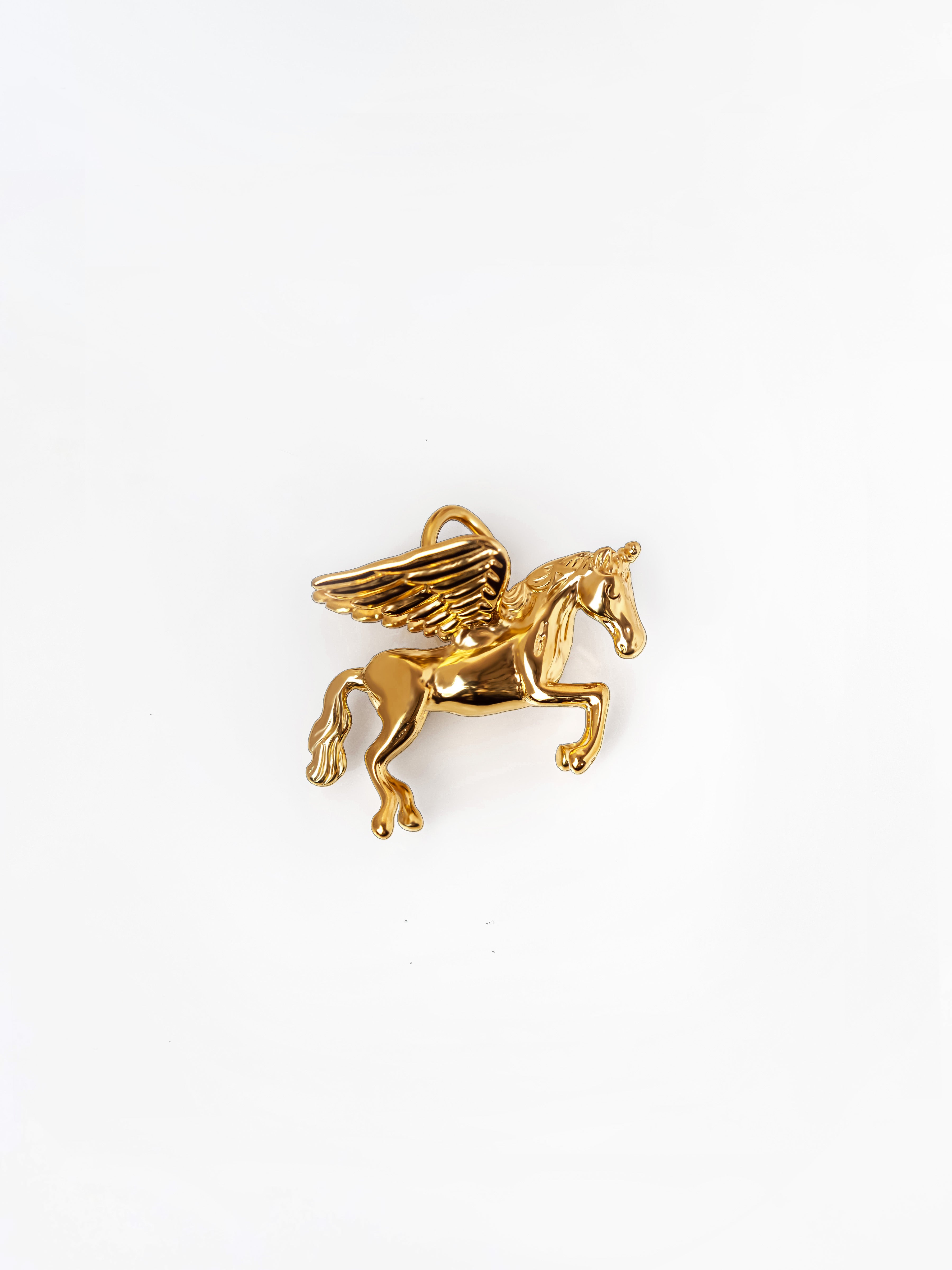 Gold Flying Unicorn Pendant / Charm