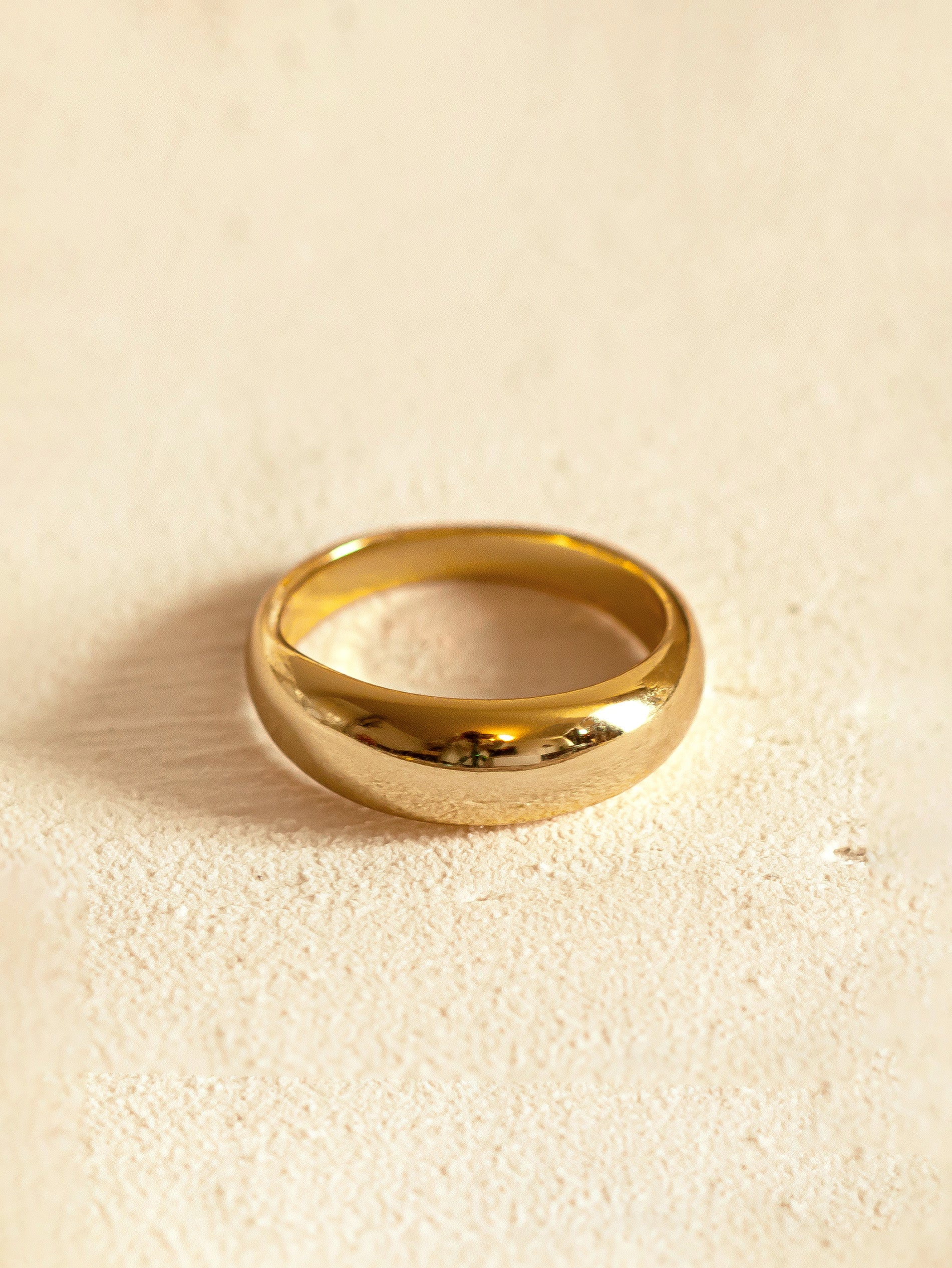 Gold Smooth Dome Ring