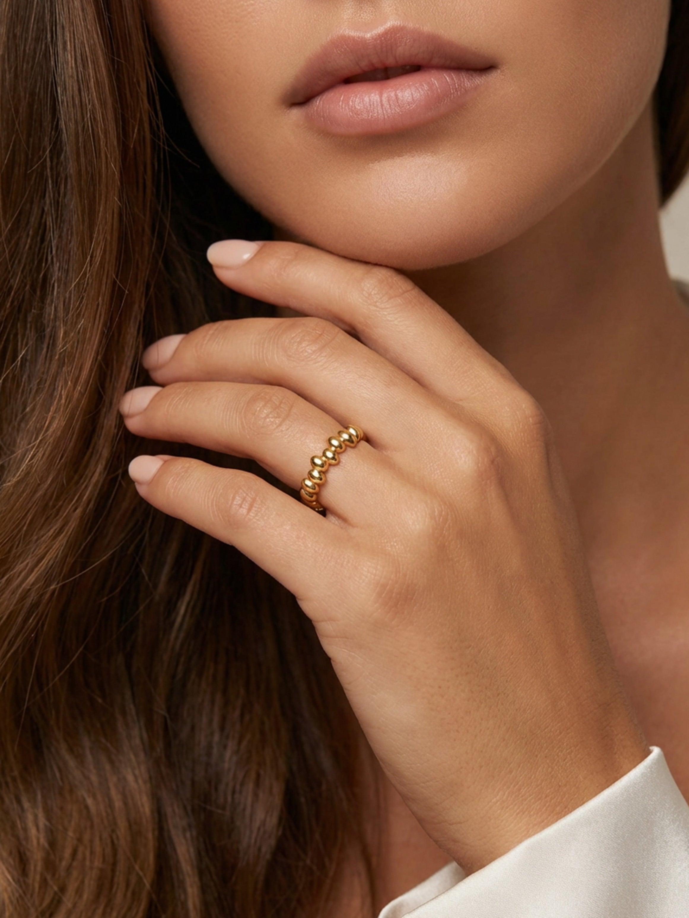 Adjustable Beaded Ring