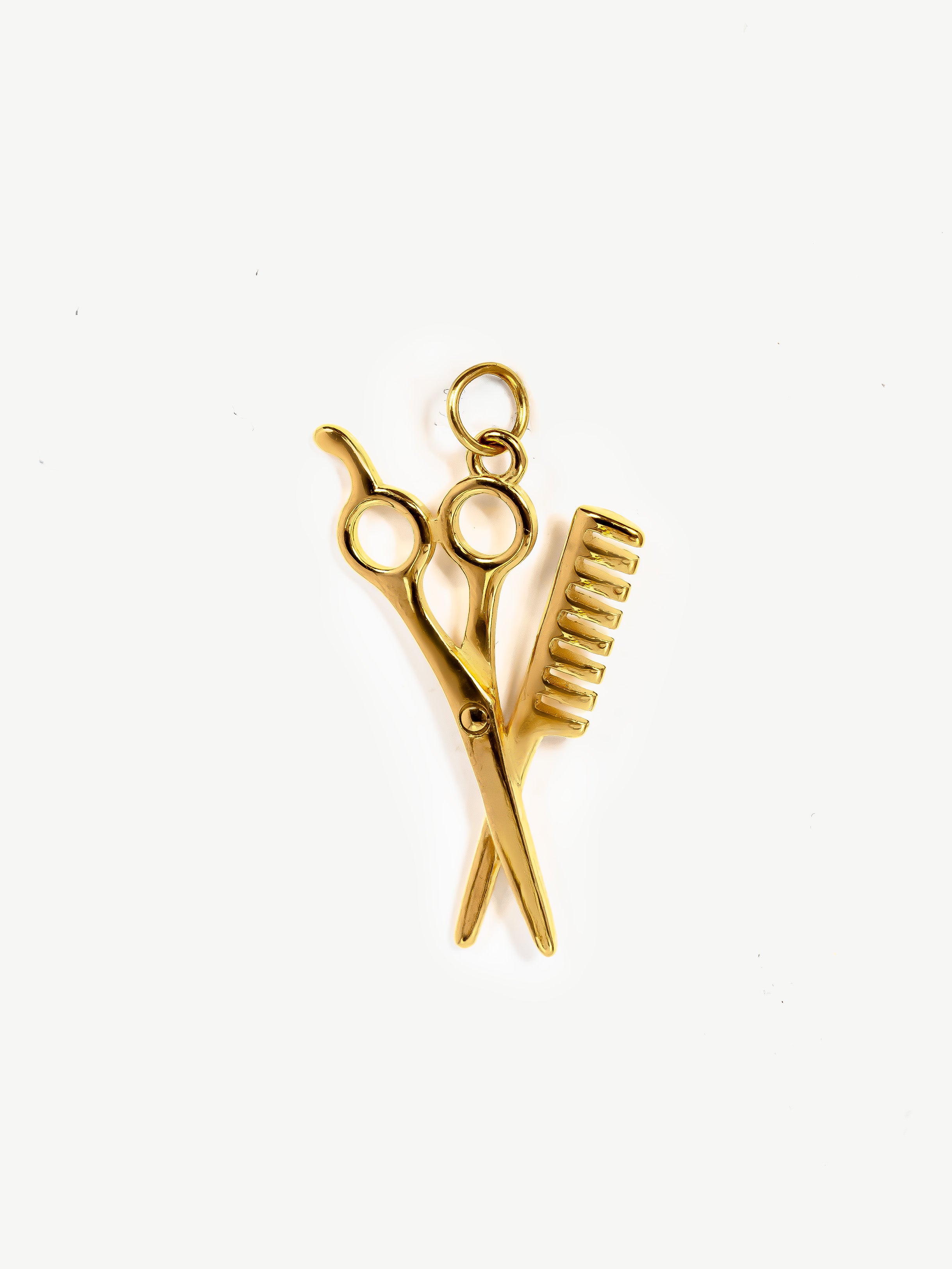 Hairdresser Scissors & Comb Charm (Big)