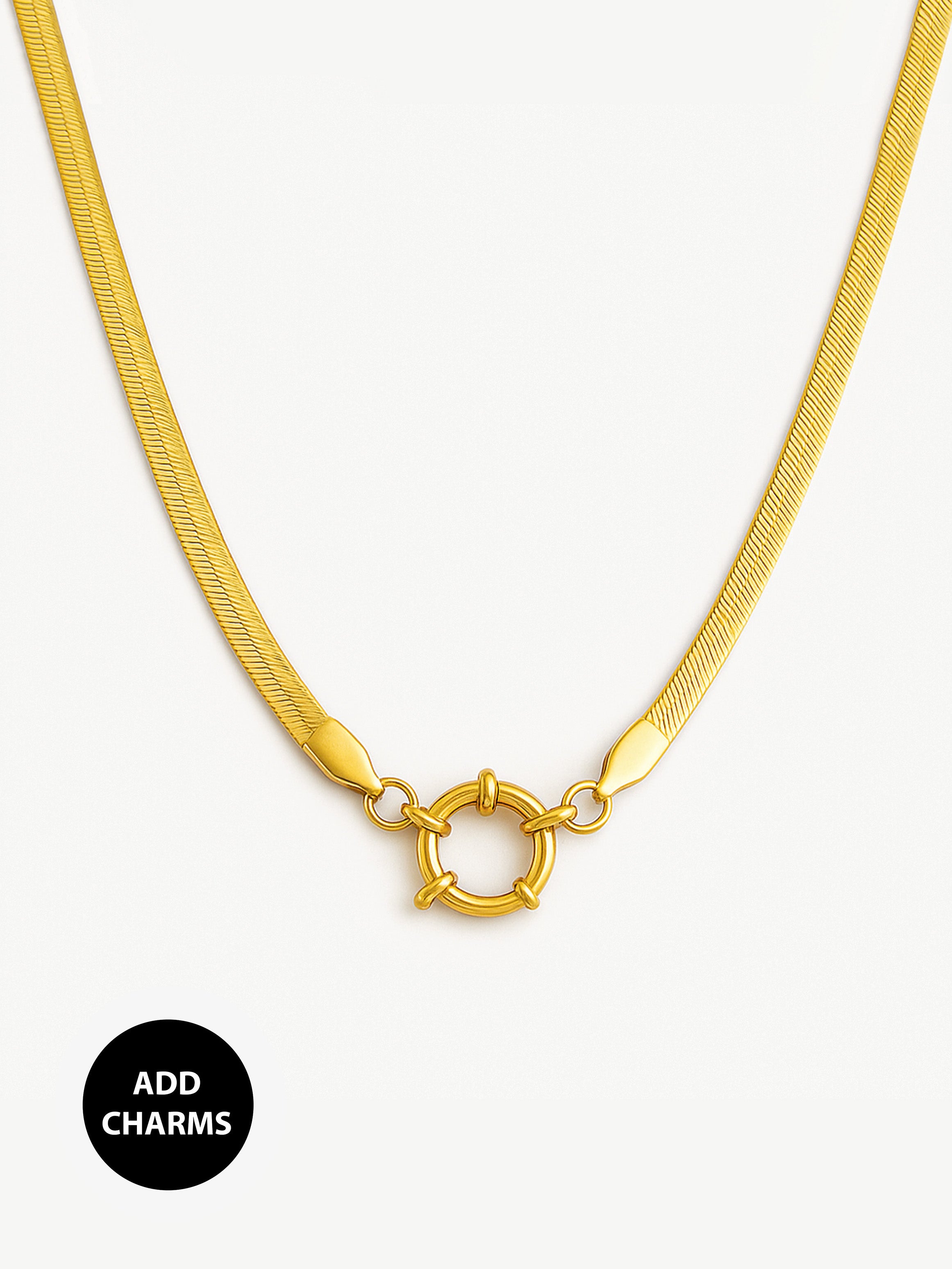 Herringbone Chain Choker For Charms - 40cm