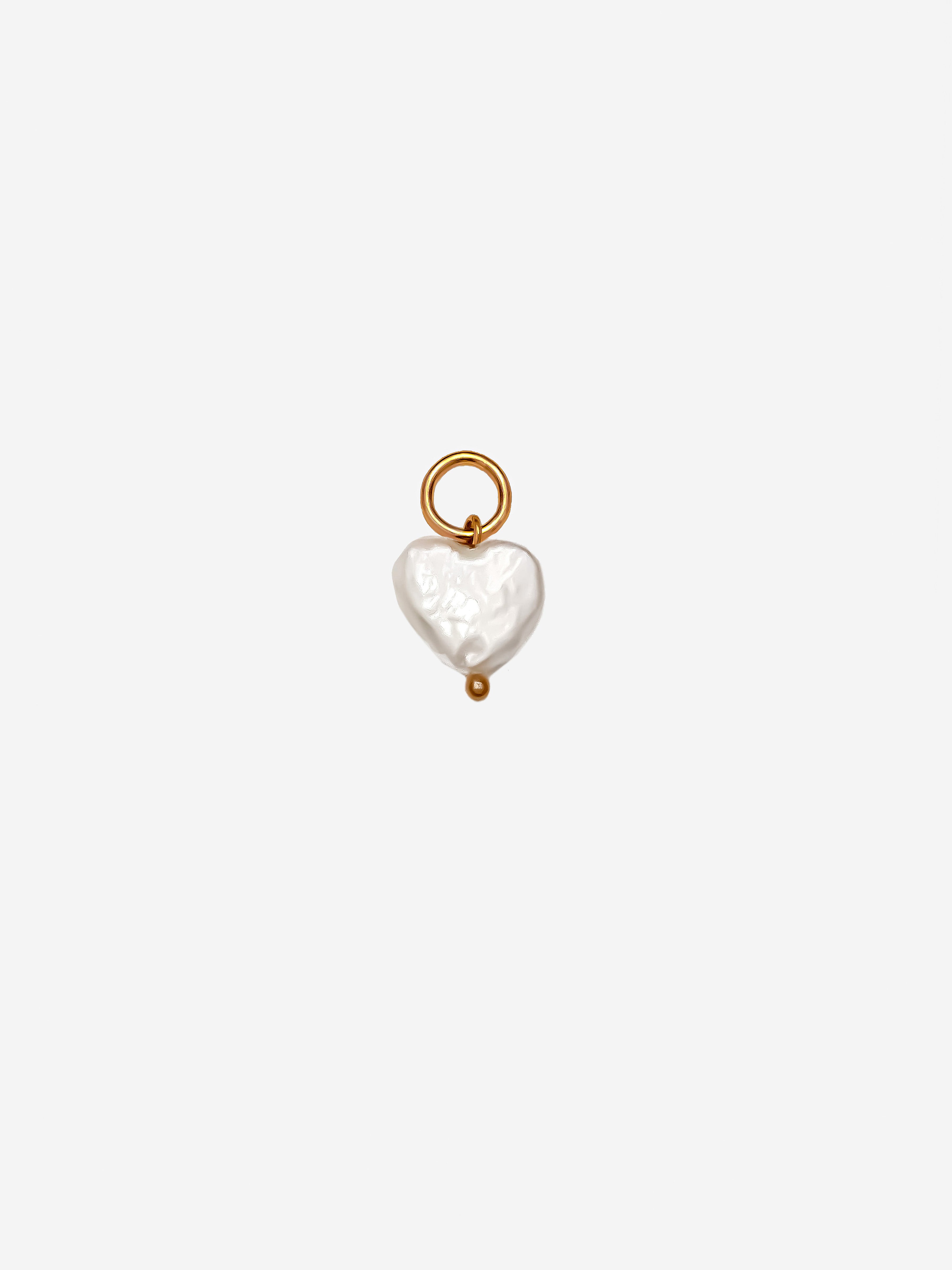 Heart Shaped Baroque Pearl Charm (Small)