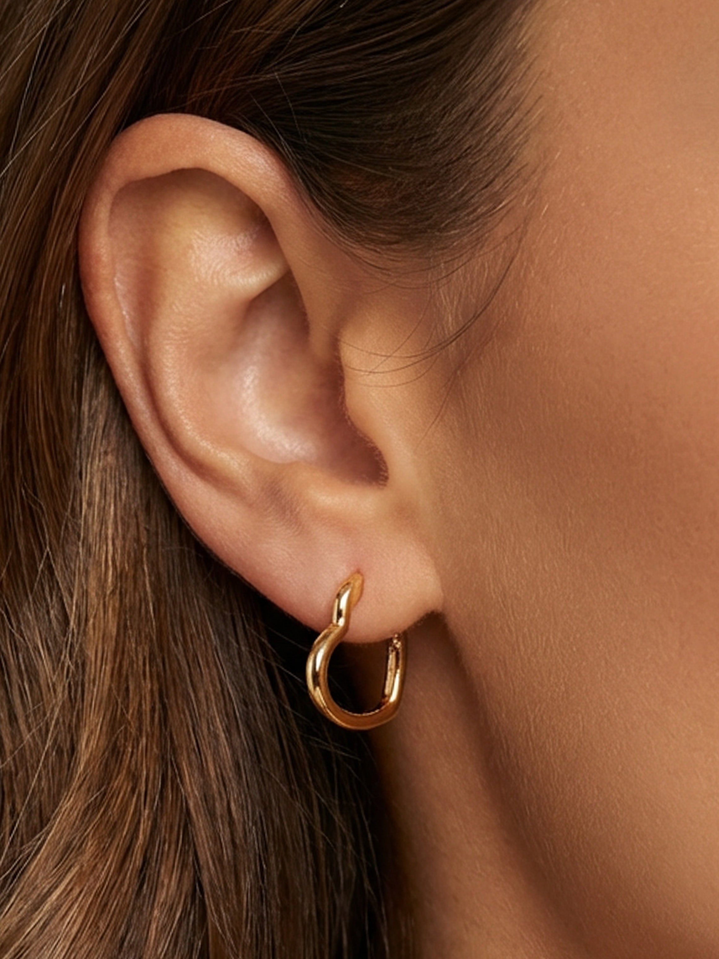 Heart Hoop Earrings - Small