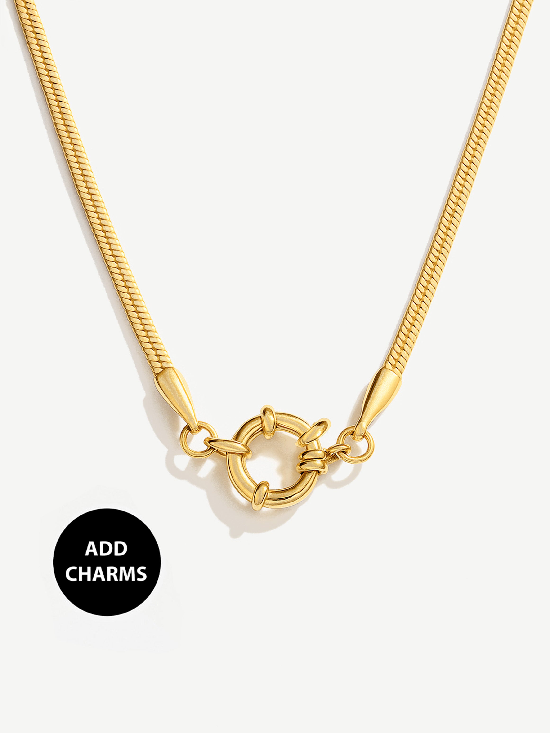 Herringbone Chain Choker For Charms - 40cm