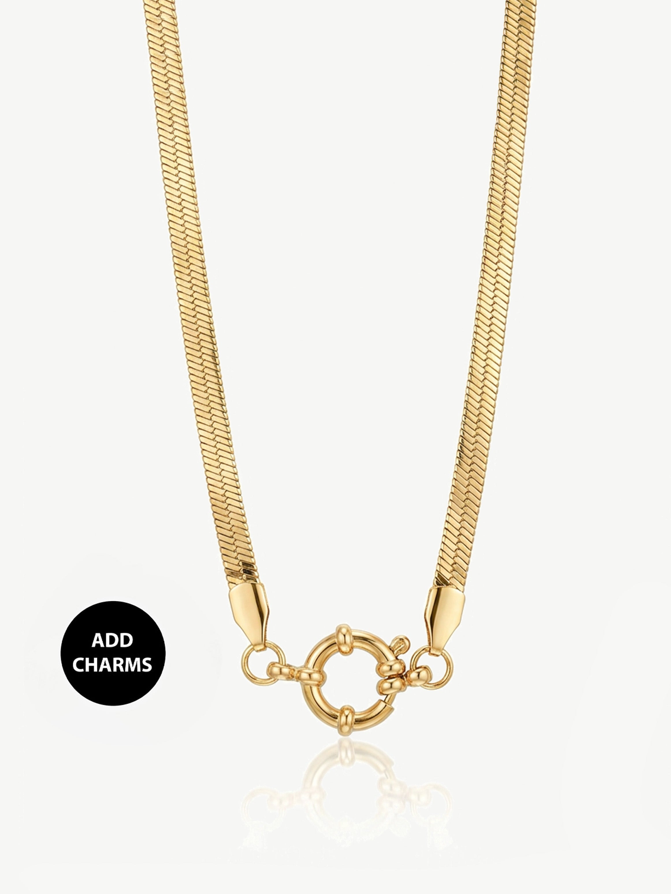 Herringbone Chain Choker For Charms - 40cm