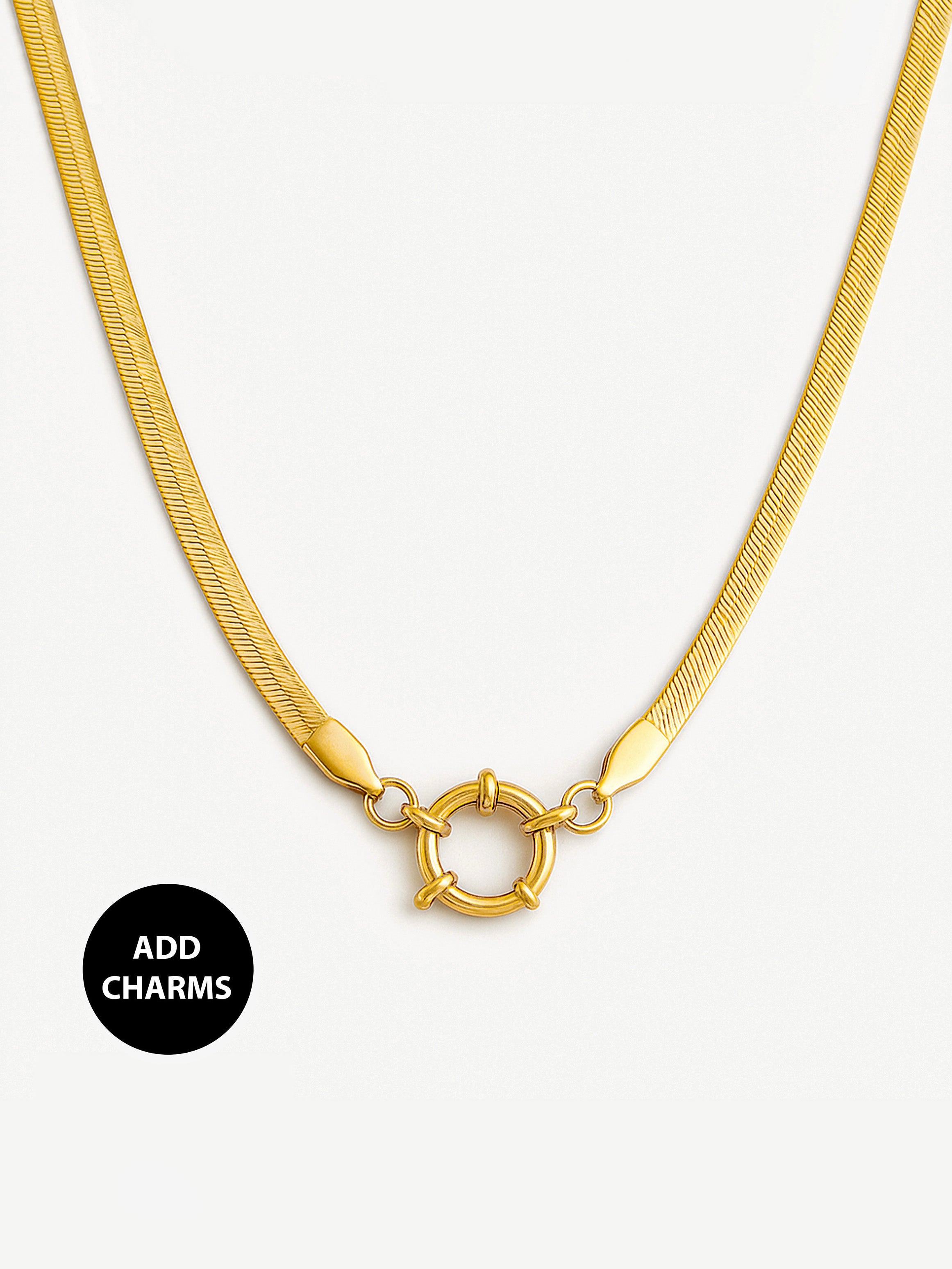 Herringbone Chain Choker For Charms - 40cm