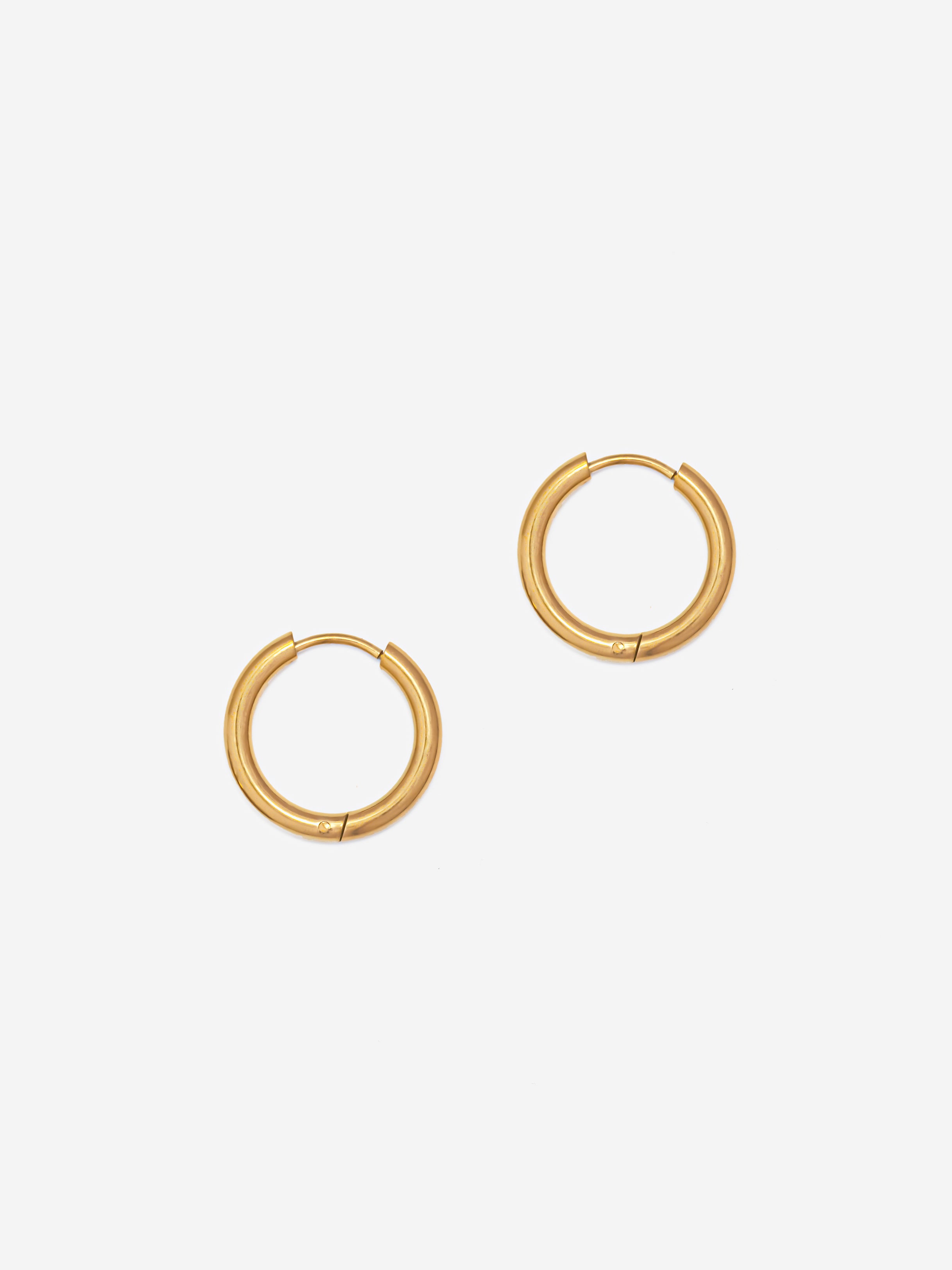 Solid Hoop Earrings For Charms - 18mm