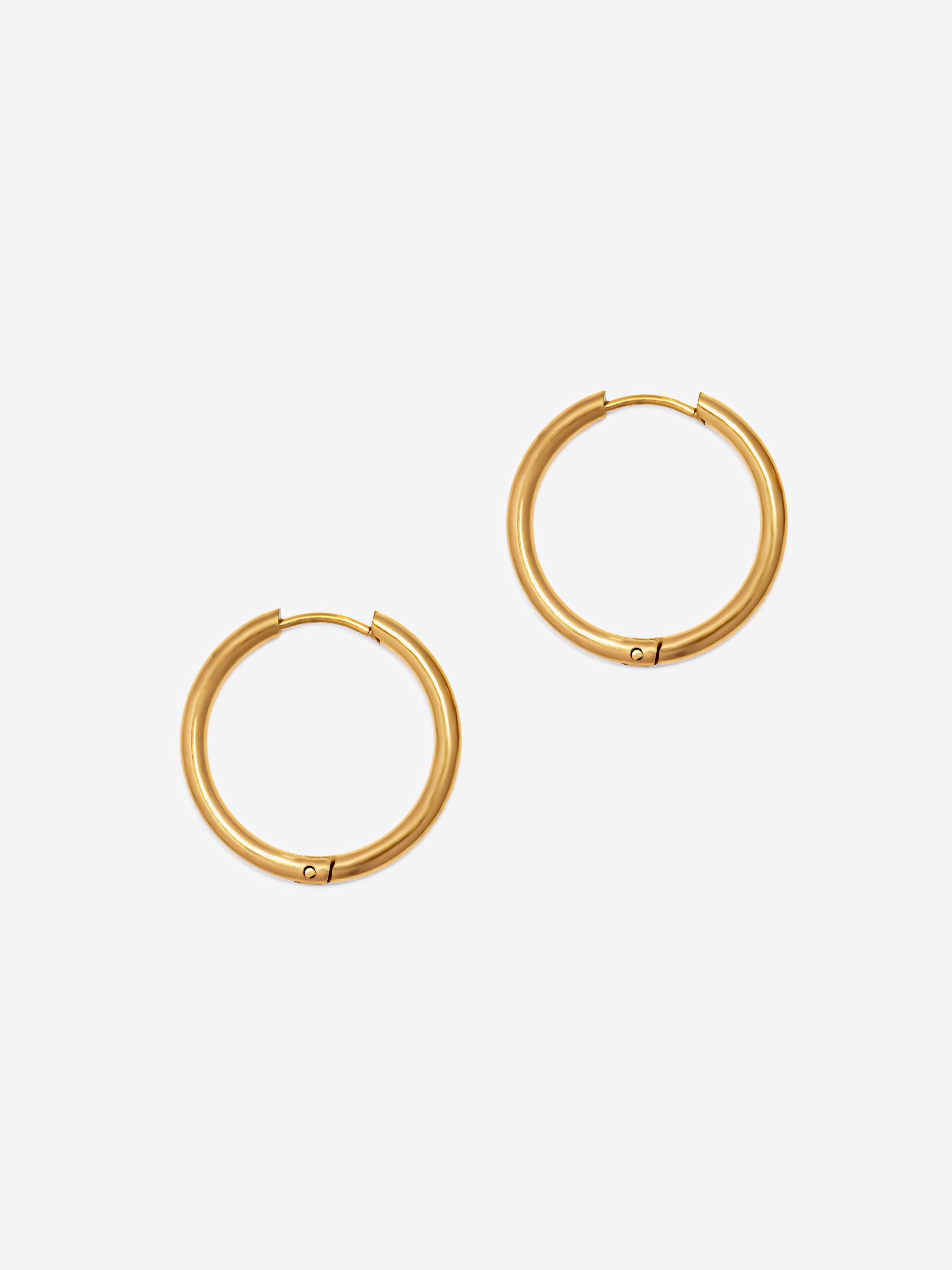 Solid Hoop Earrings For Charms - 24mm