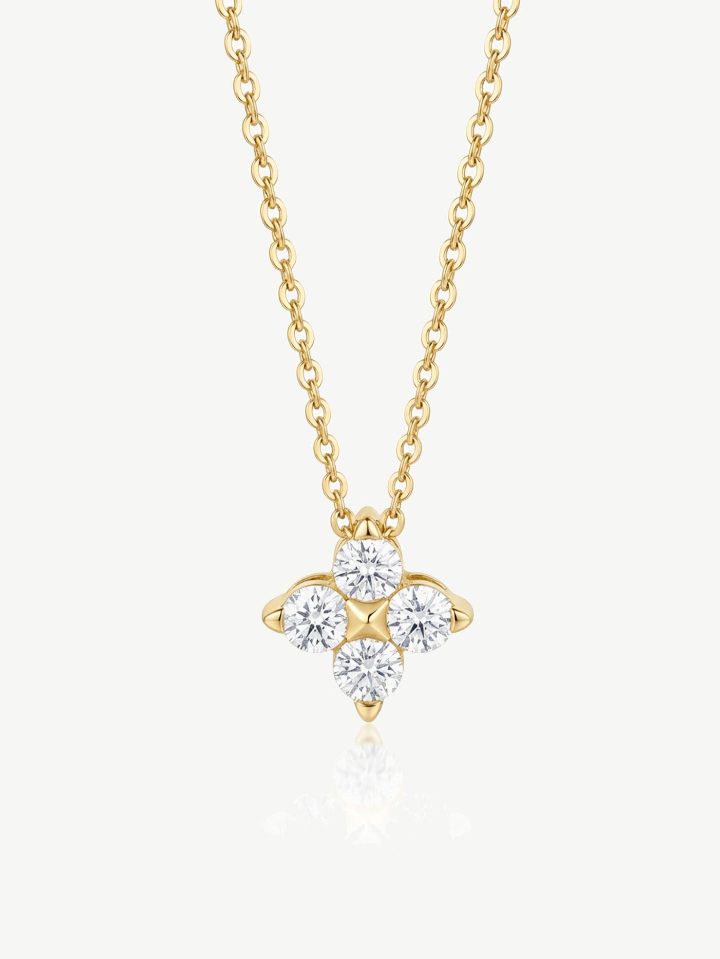 Moissanite Flower Necklace