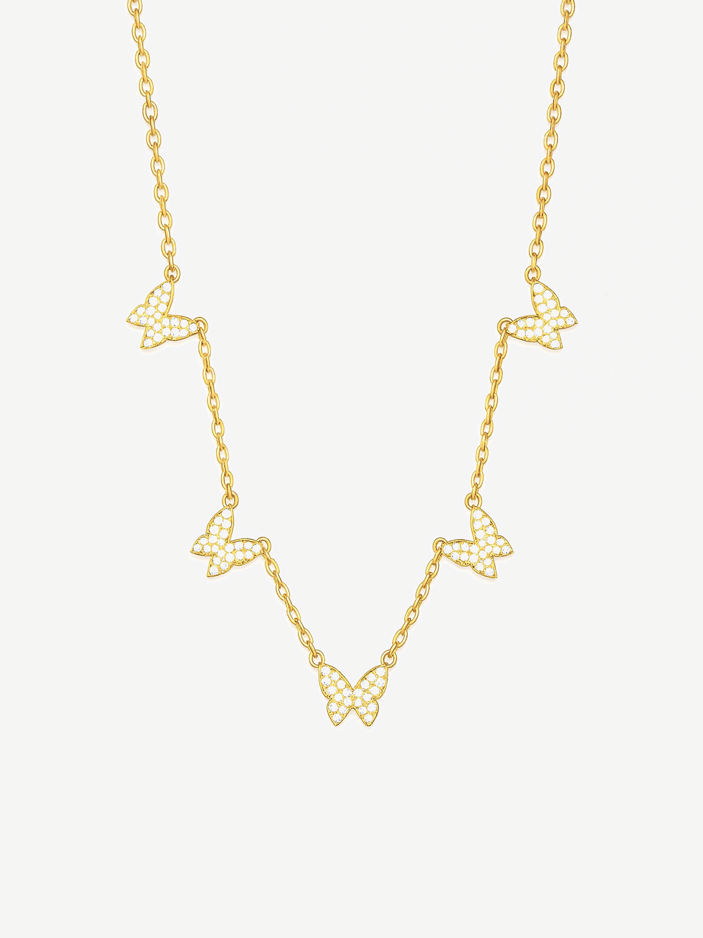 Choker With Five Butterfly Charms