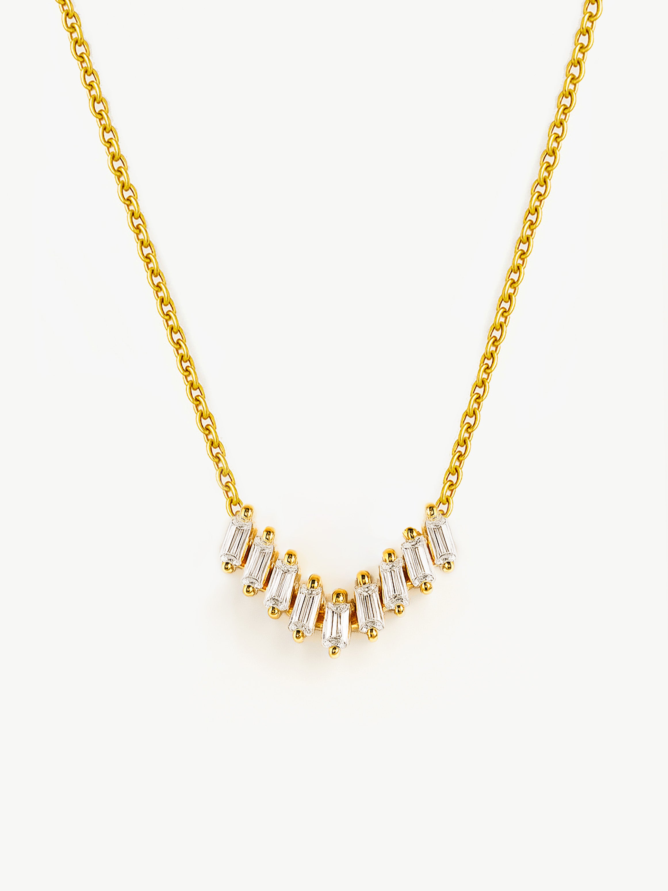 Dainty Baguette Bar Necklace