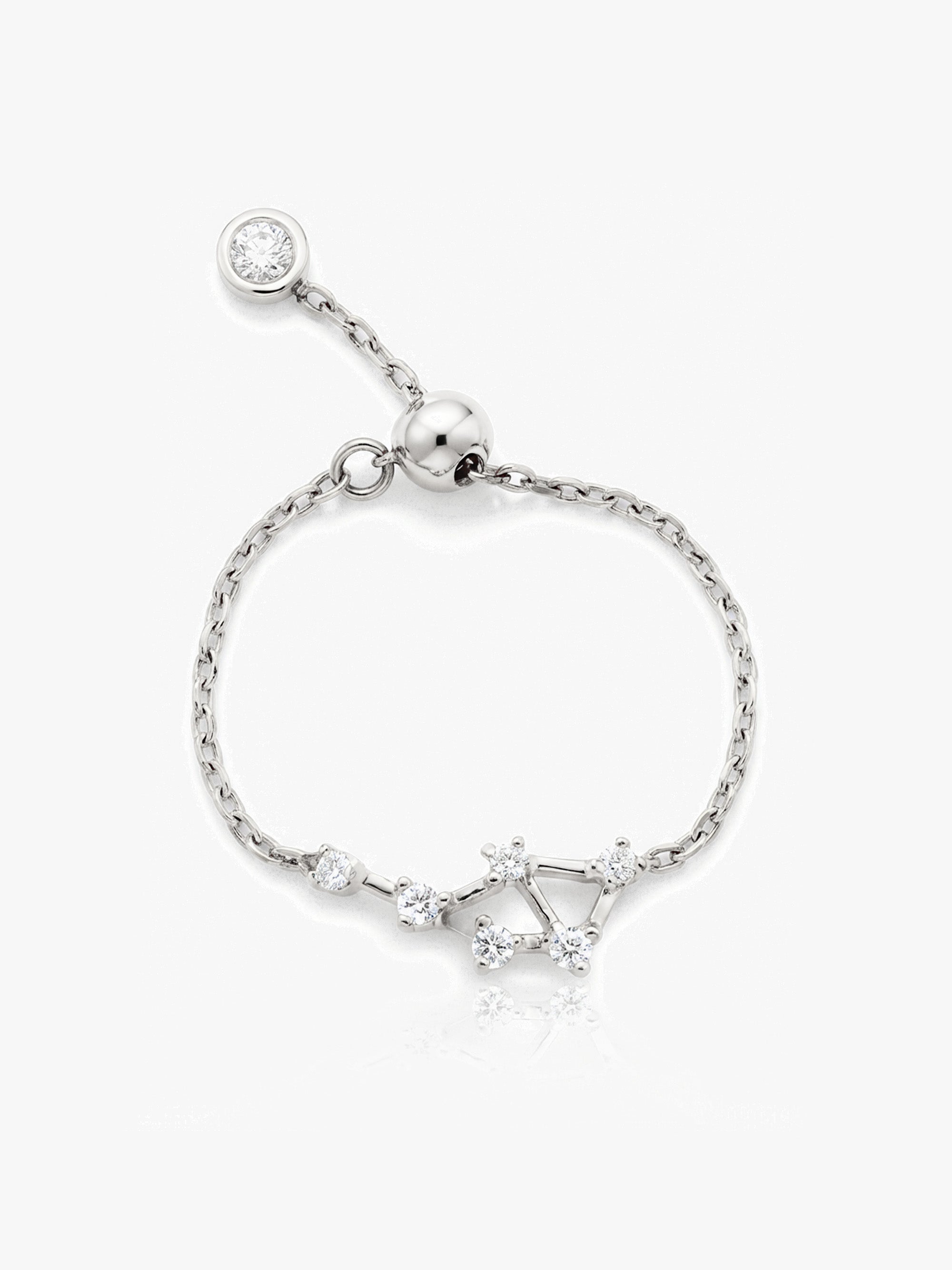 Adjustable Constellation Chain Ring