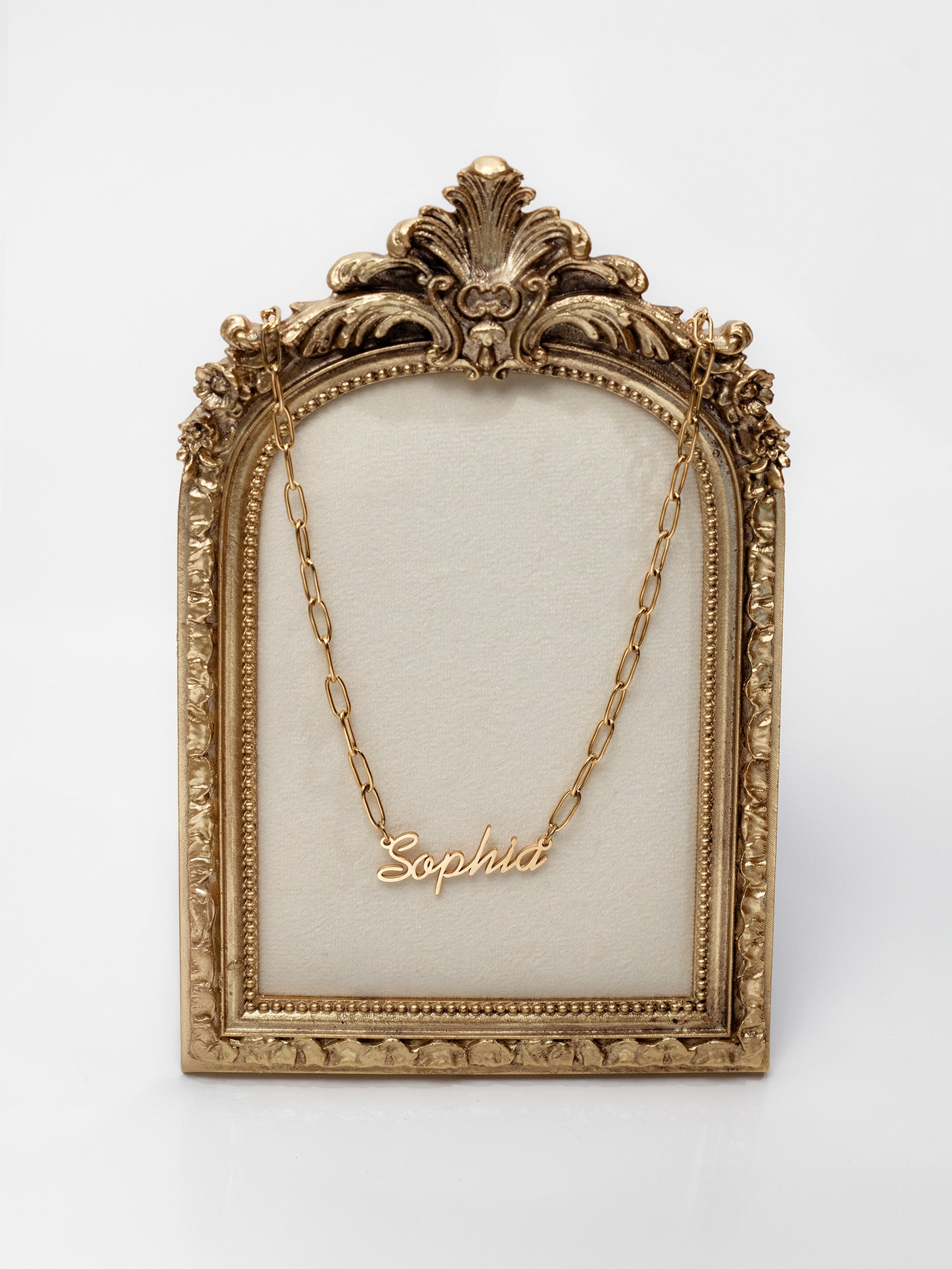 Link Chain Name Necklace - Signature Font