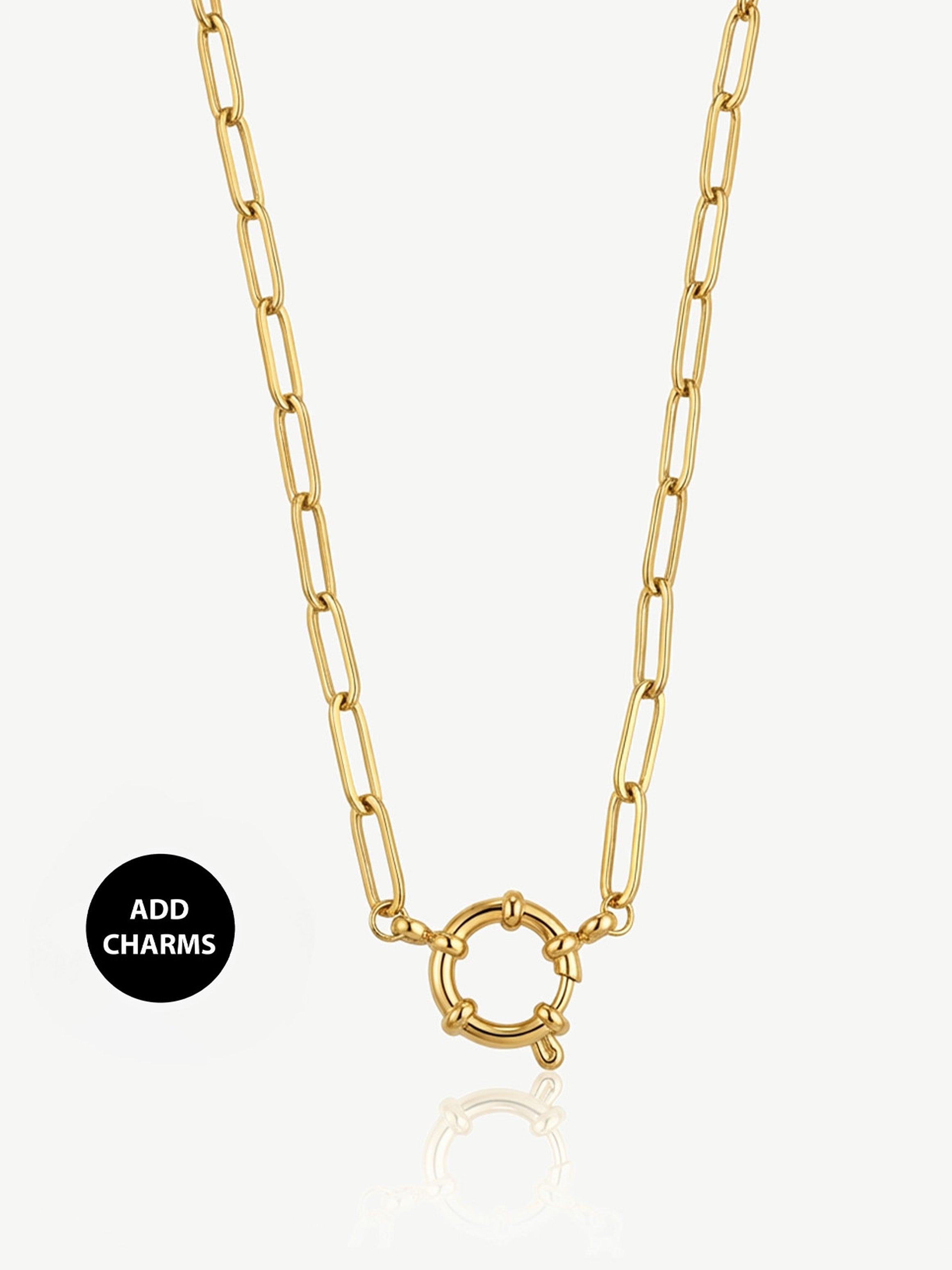 Link Chain Necklace For Charms (Q-Clasp)