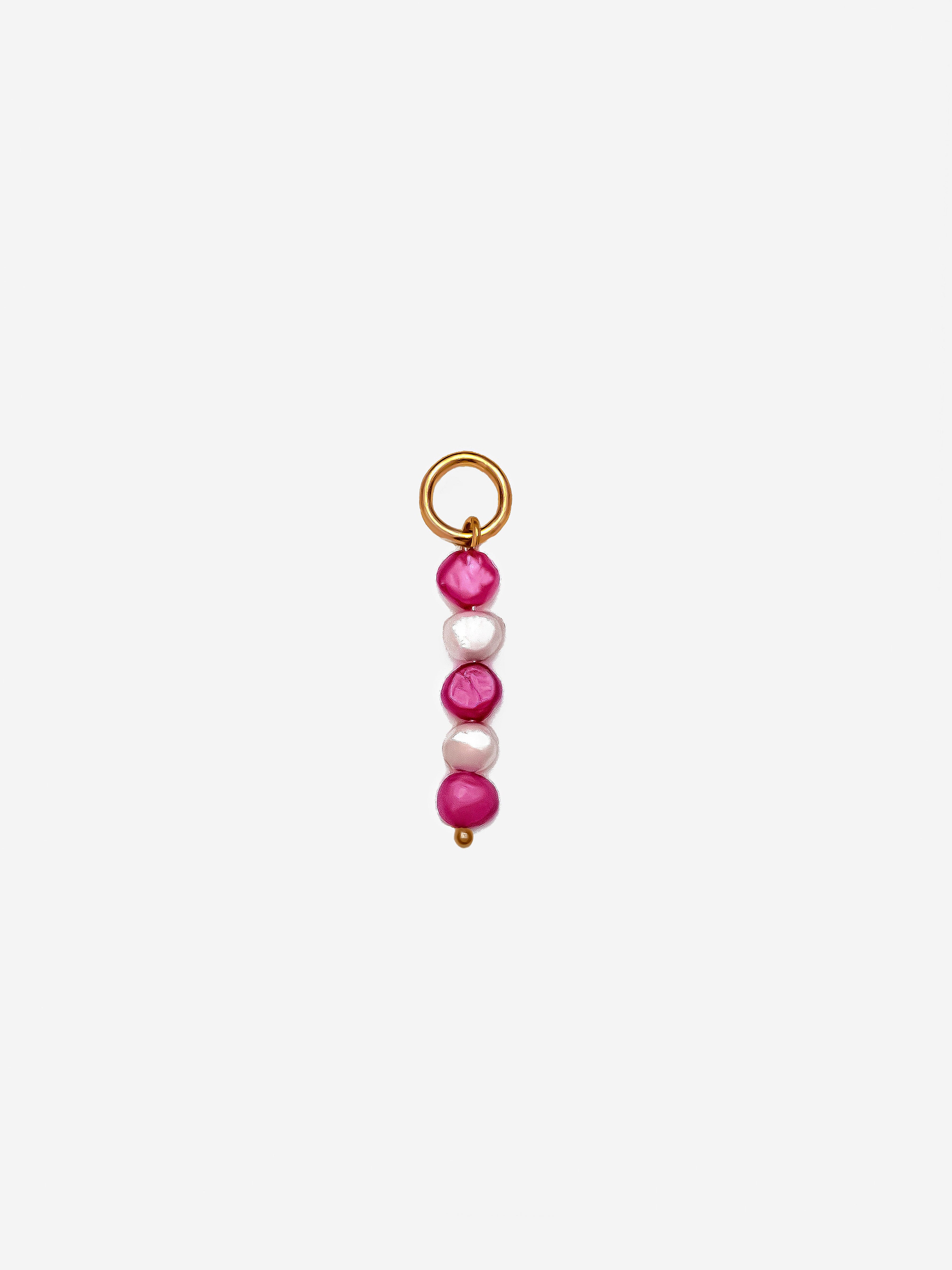 Long Pearl Charm (Pink And White) (Big)