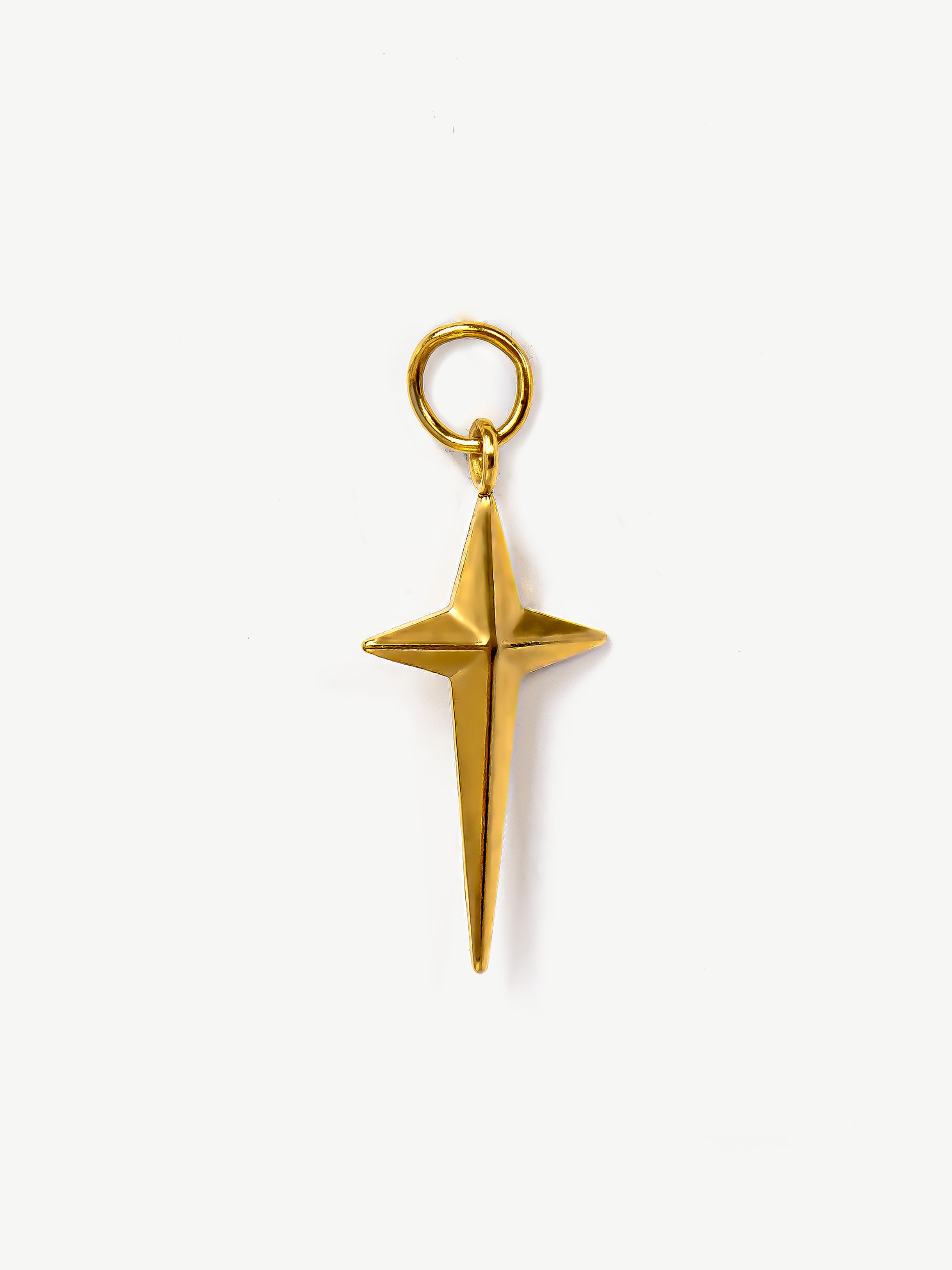 Gold Long Skinny Cross Charm (Small)