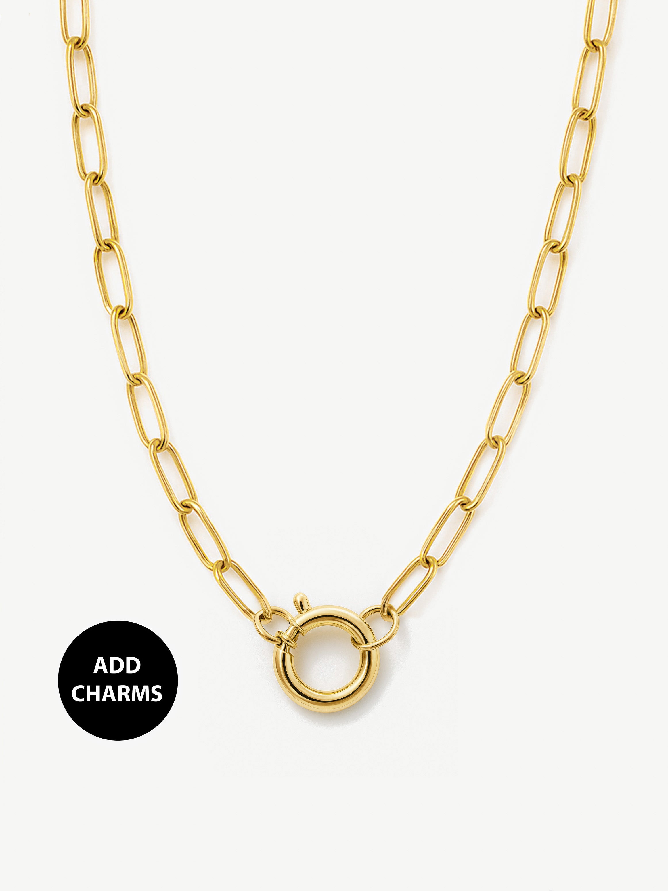 Link Chain Necklace For Charms (Q-Clasp)