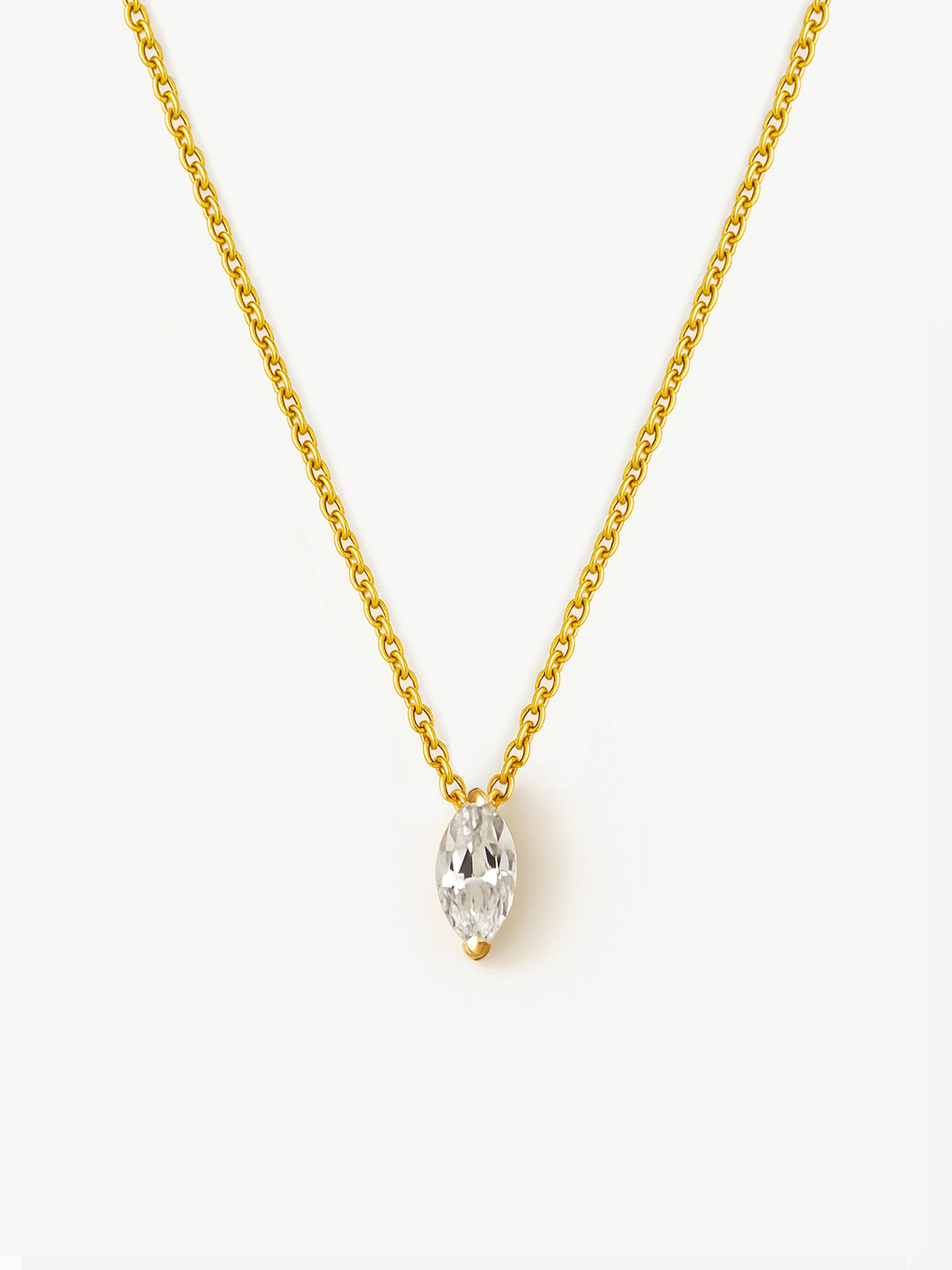 Dainty Marquise Stone Necklace