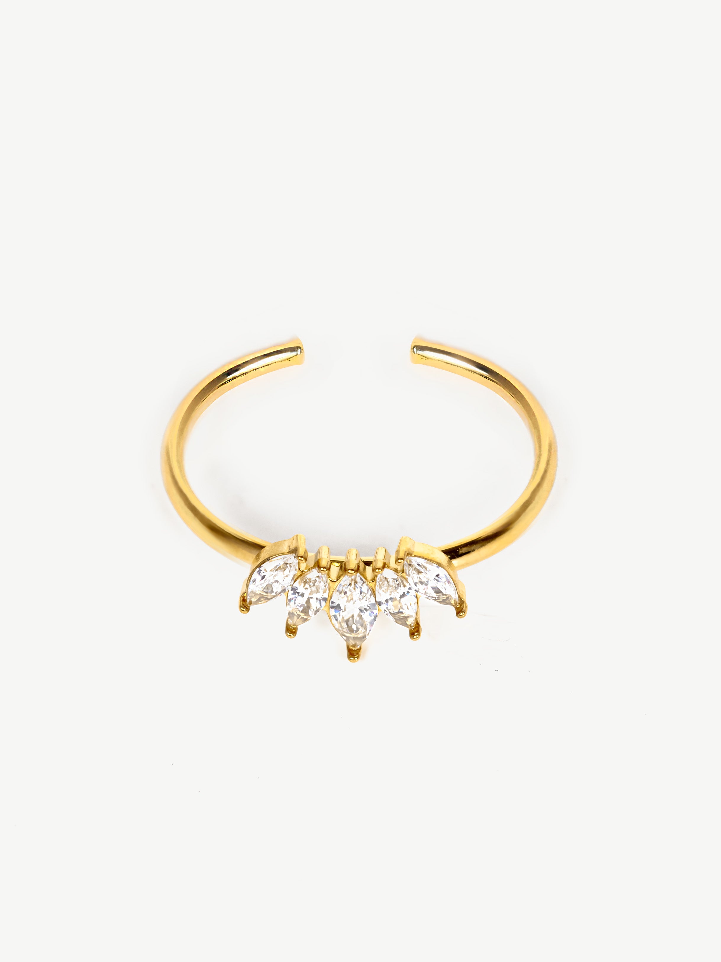 Marquise Crown Ring - Adjustable