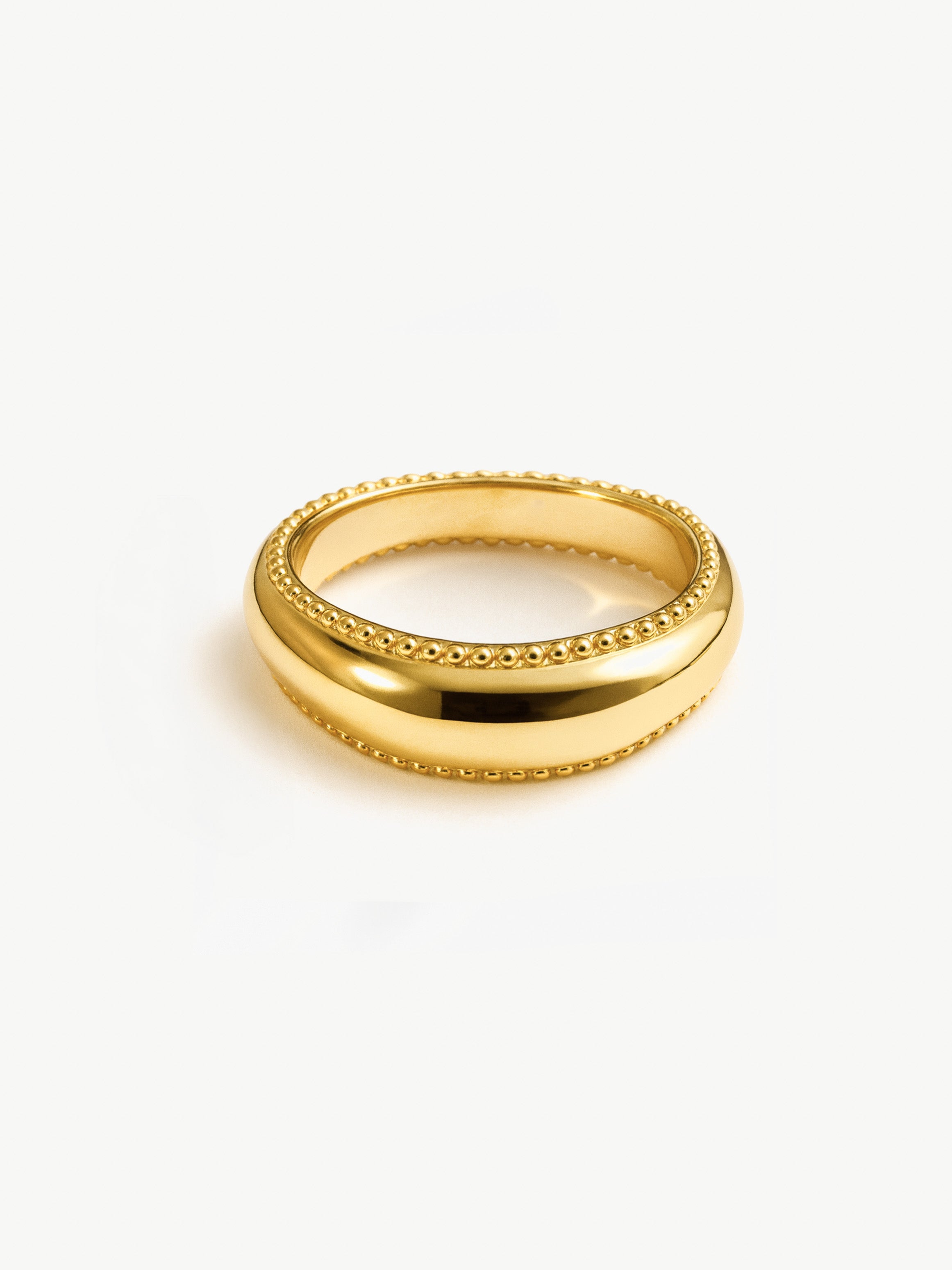 Gold Curved Dome Ring - Sphere