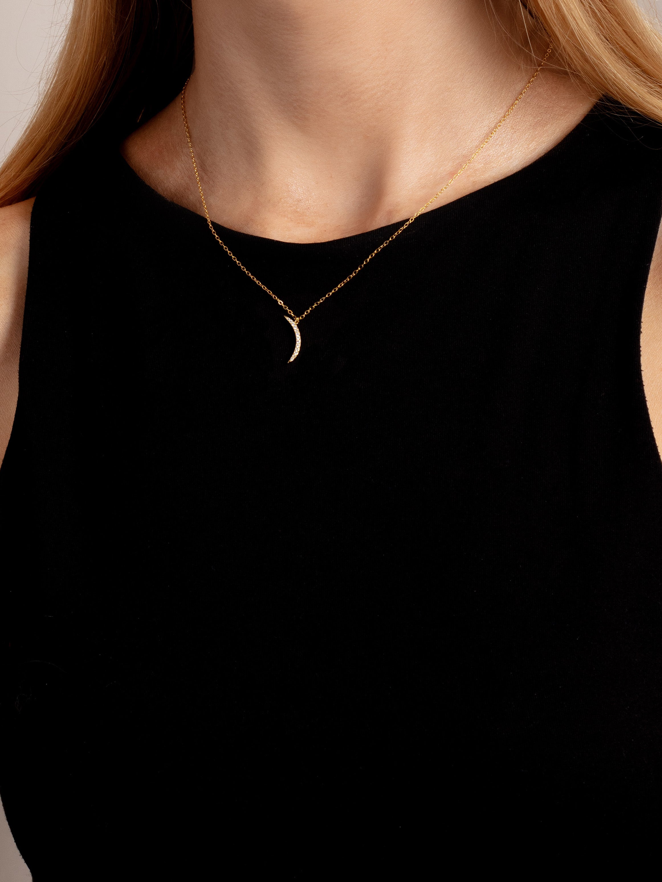 Dainty Crescent Moon Necklace