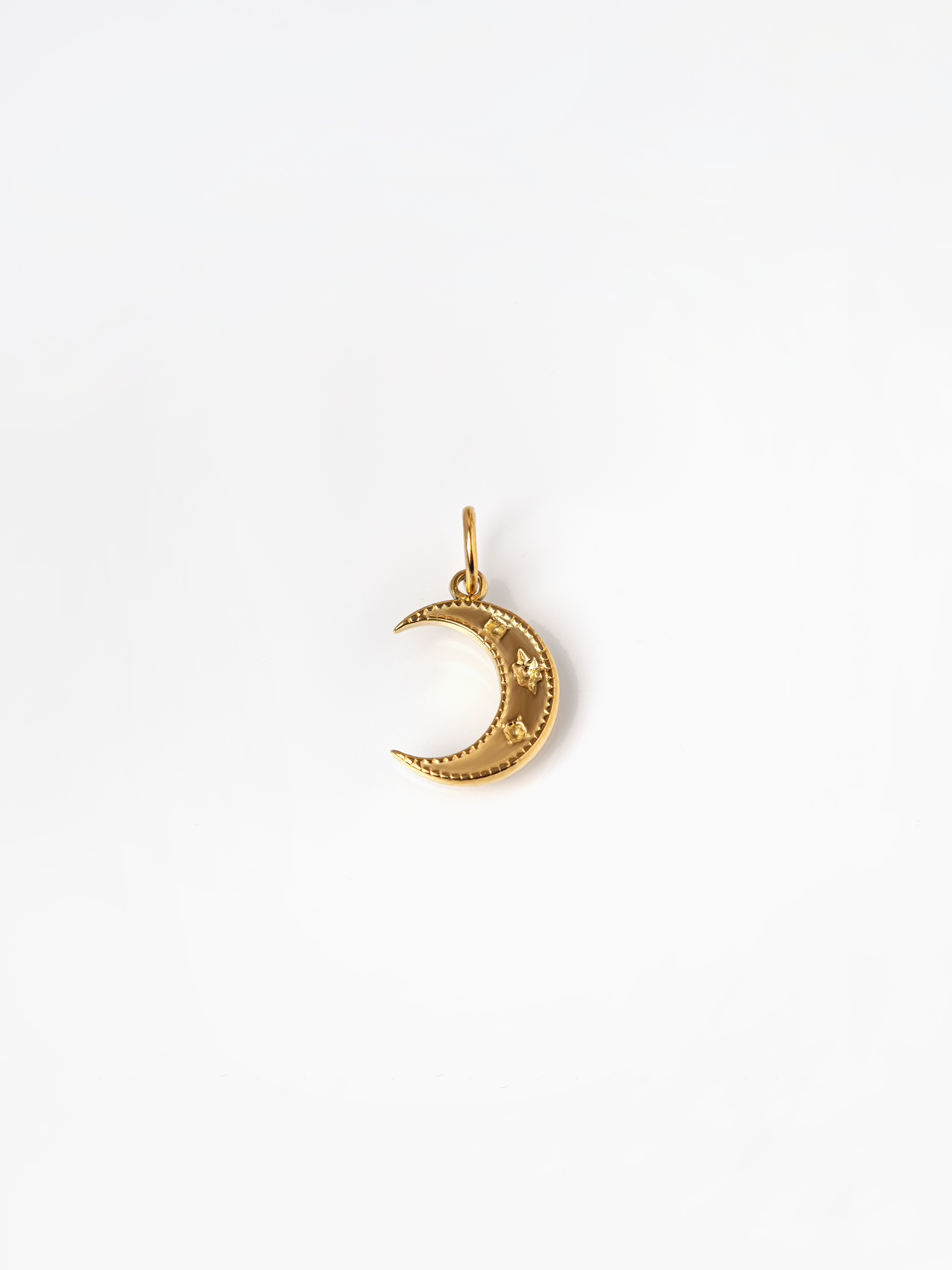 Gold Small Crescent Moon Pendant / Charm