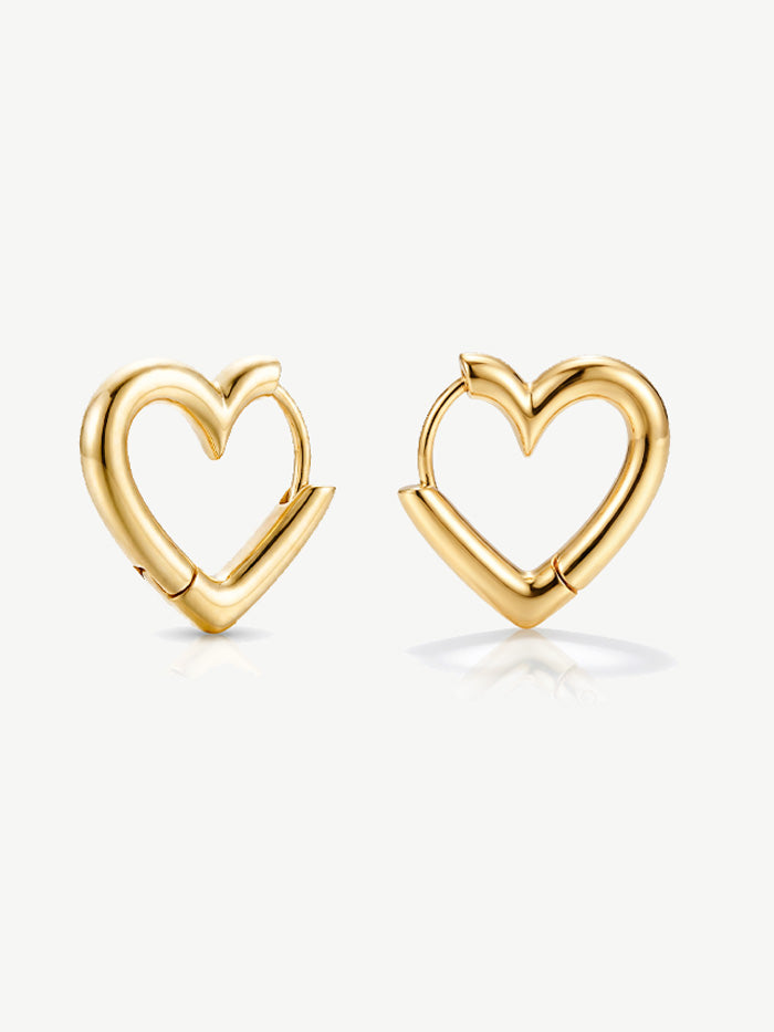 Bold Heart Hoop Earrings