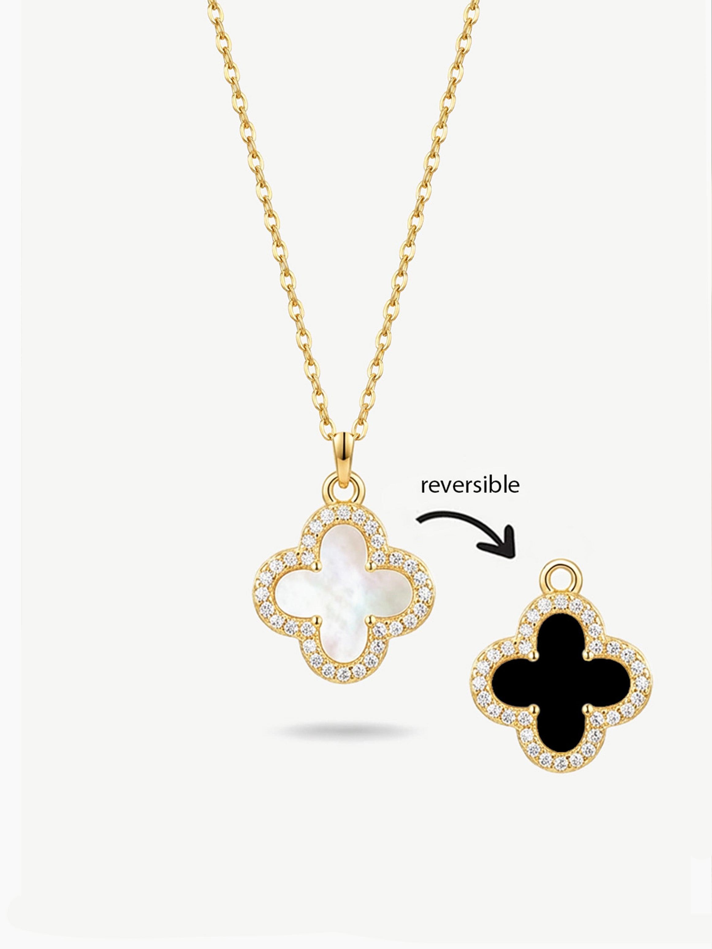Clover Necklace - Reversible Pendant