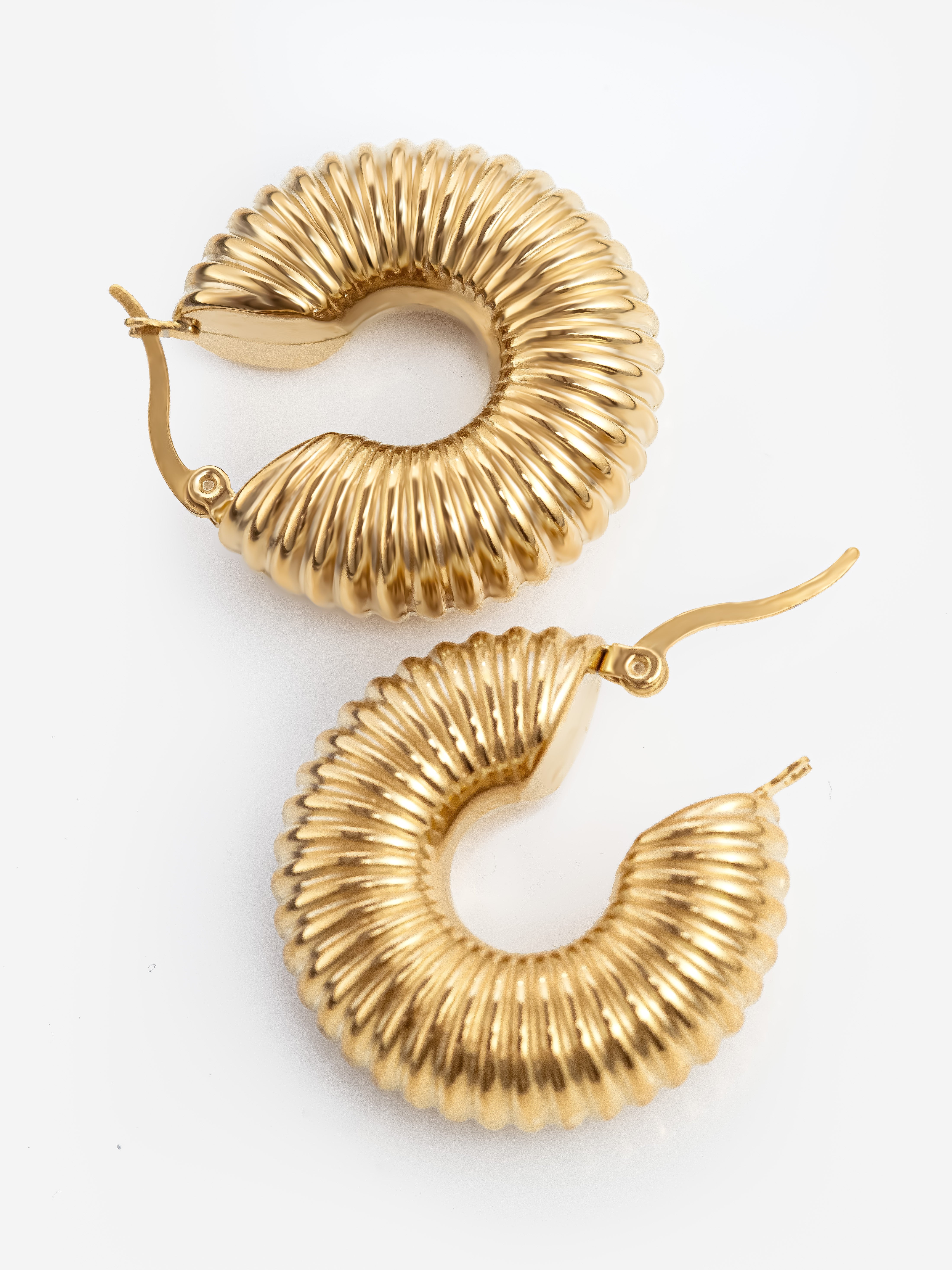 Textured Creole Hoop Earrings