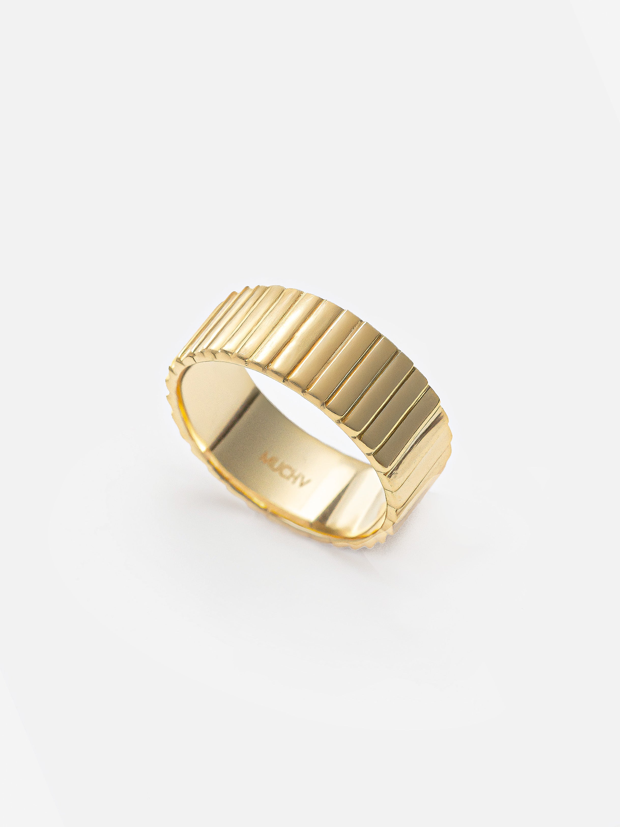 Thick Textured Croissant Ring