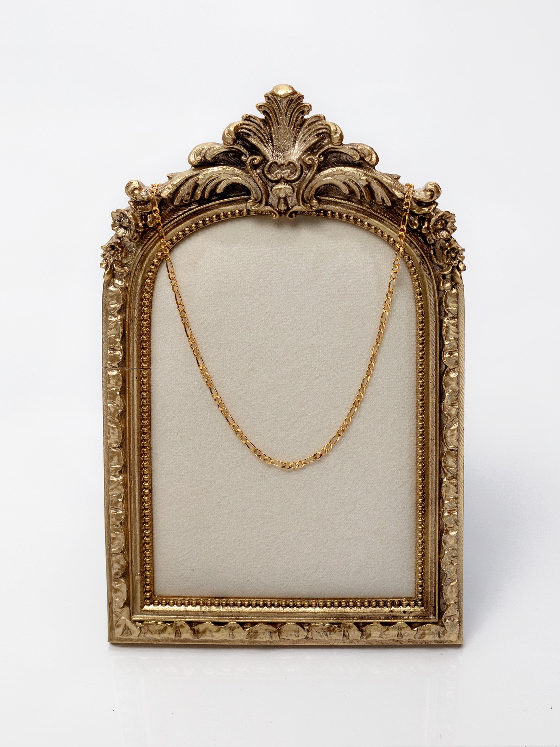 Gold Thin Figaro Chain Necklace