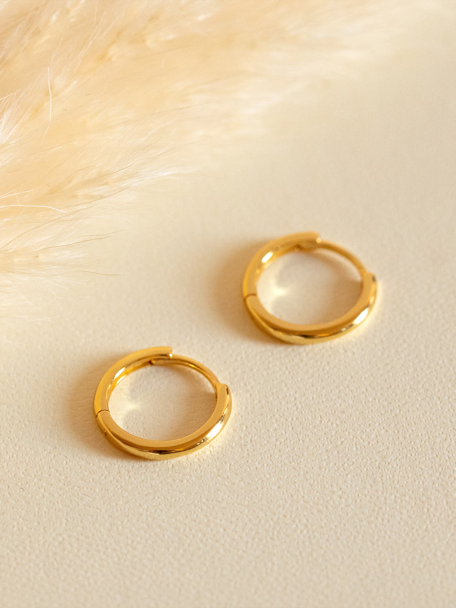 Small Gold Hoop Earrings - 1.2cm