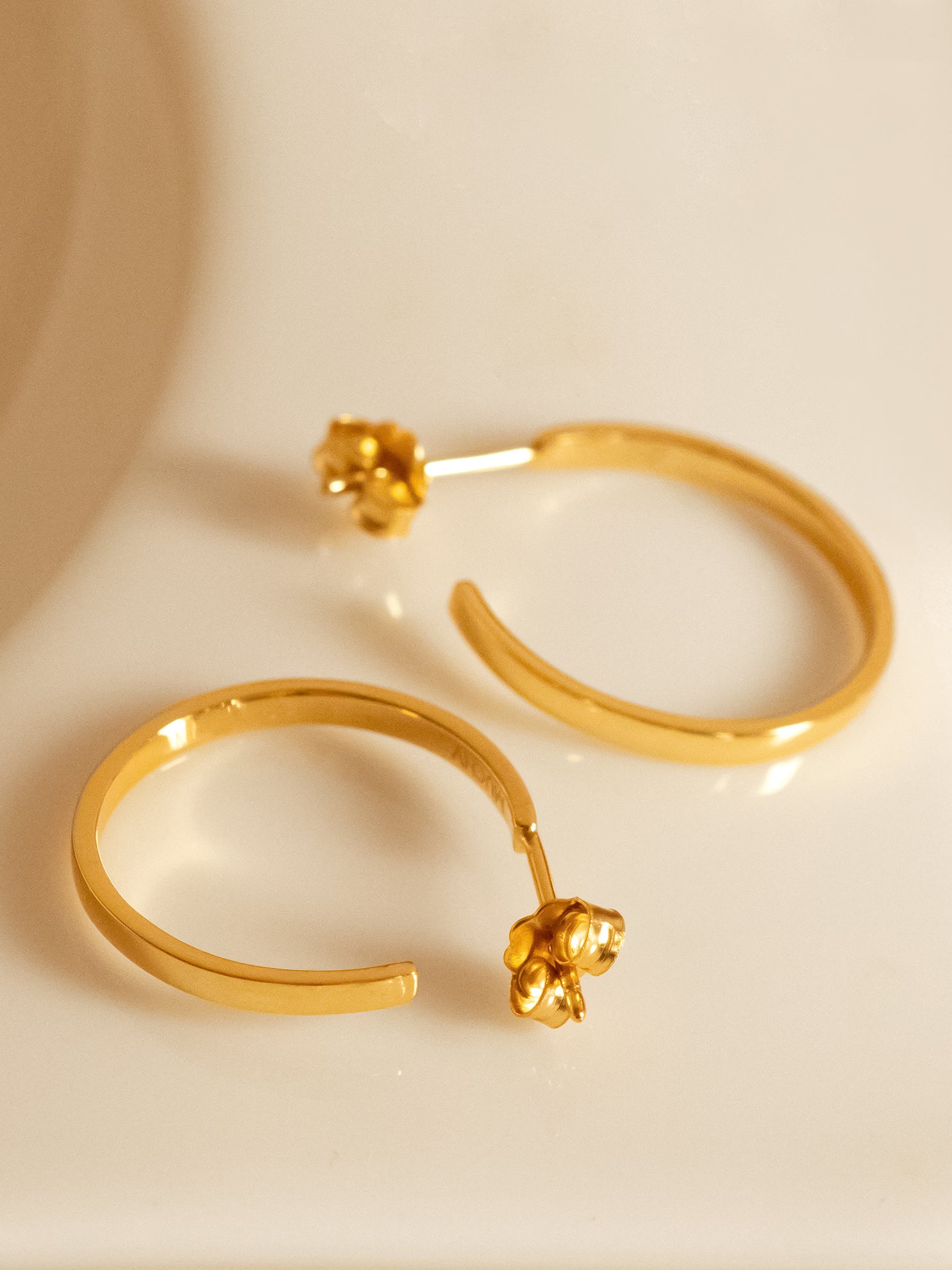 Gold Thin Hoop Earrings