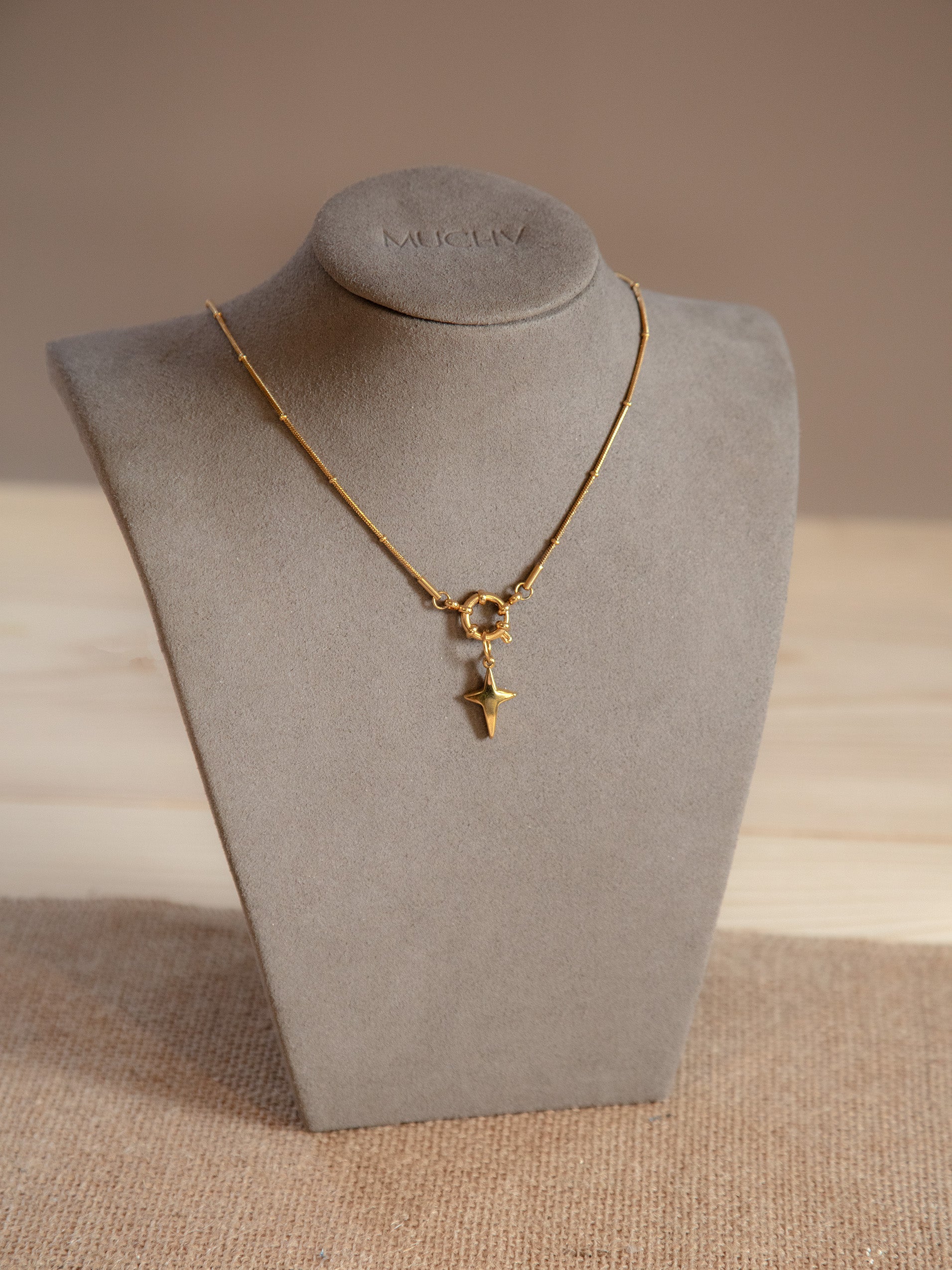 Gold Satellite Chain Necklace For Charms
