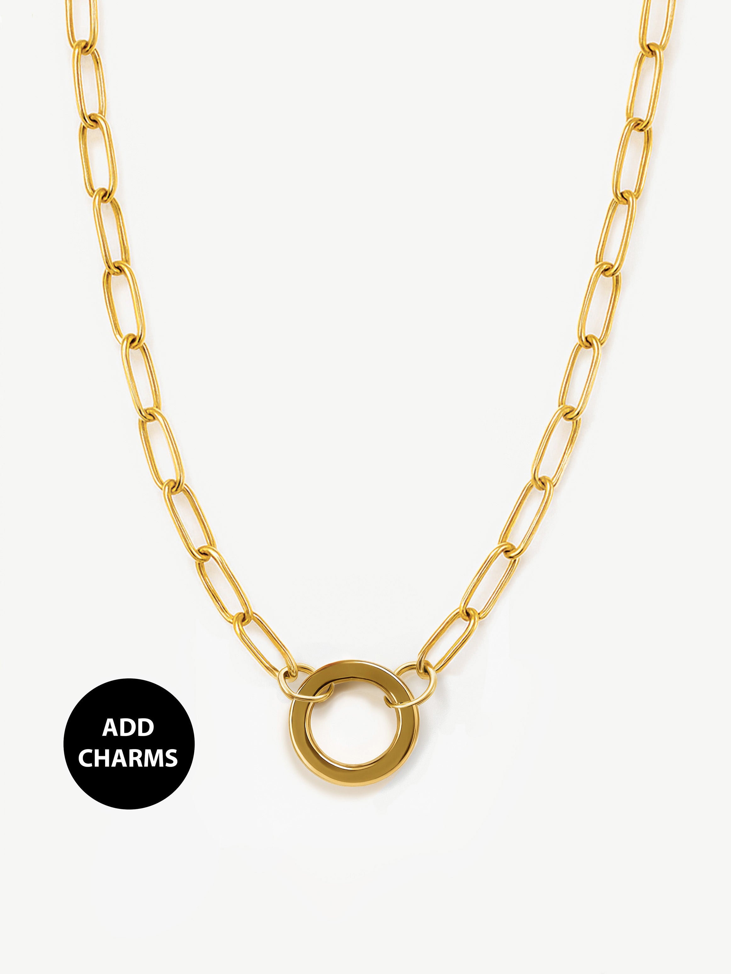 Link Chain Necklace For Charms (O-Clasp)