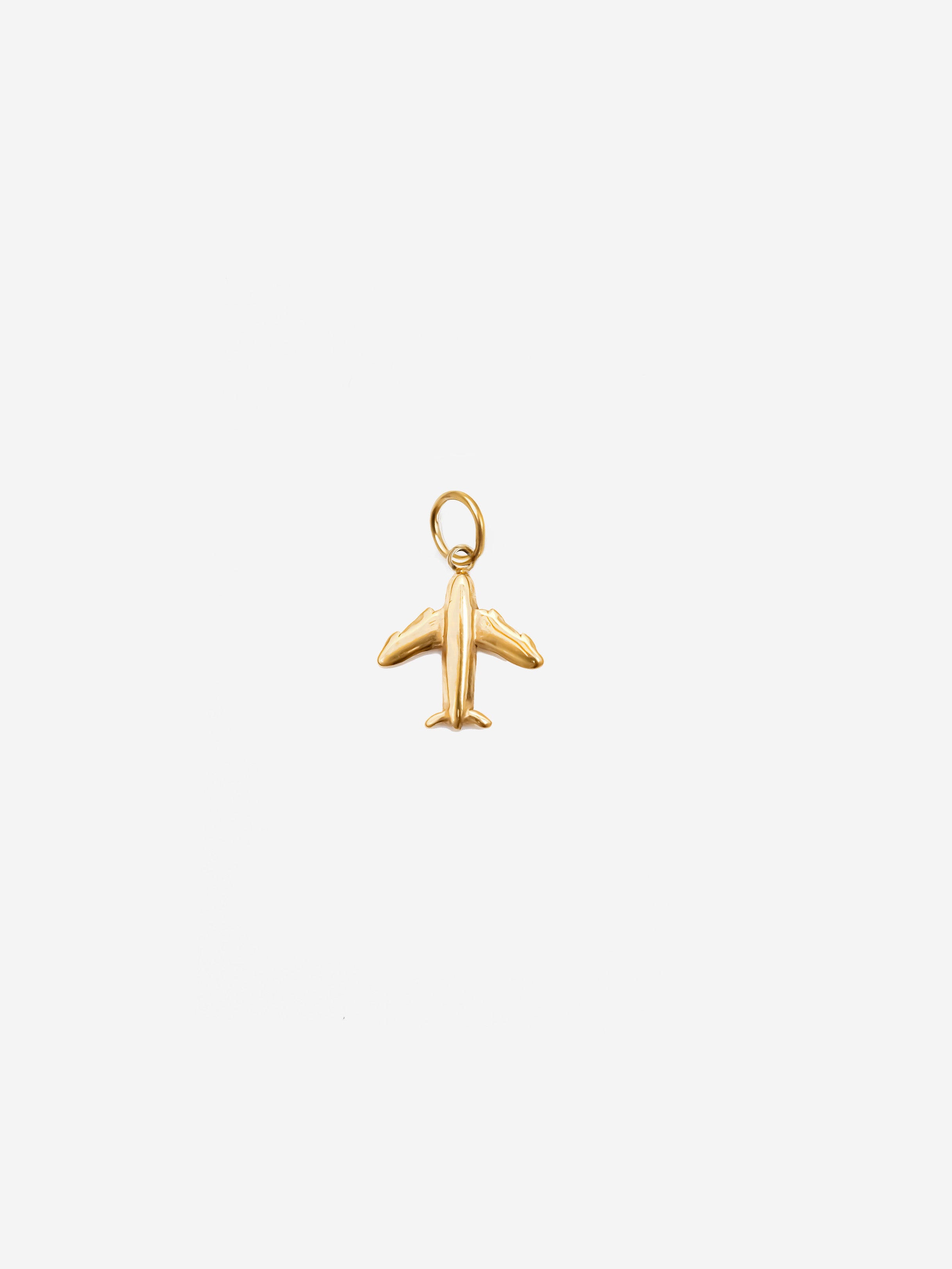 Gold Plane Charm (Tiny)